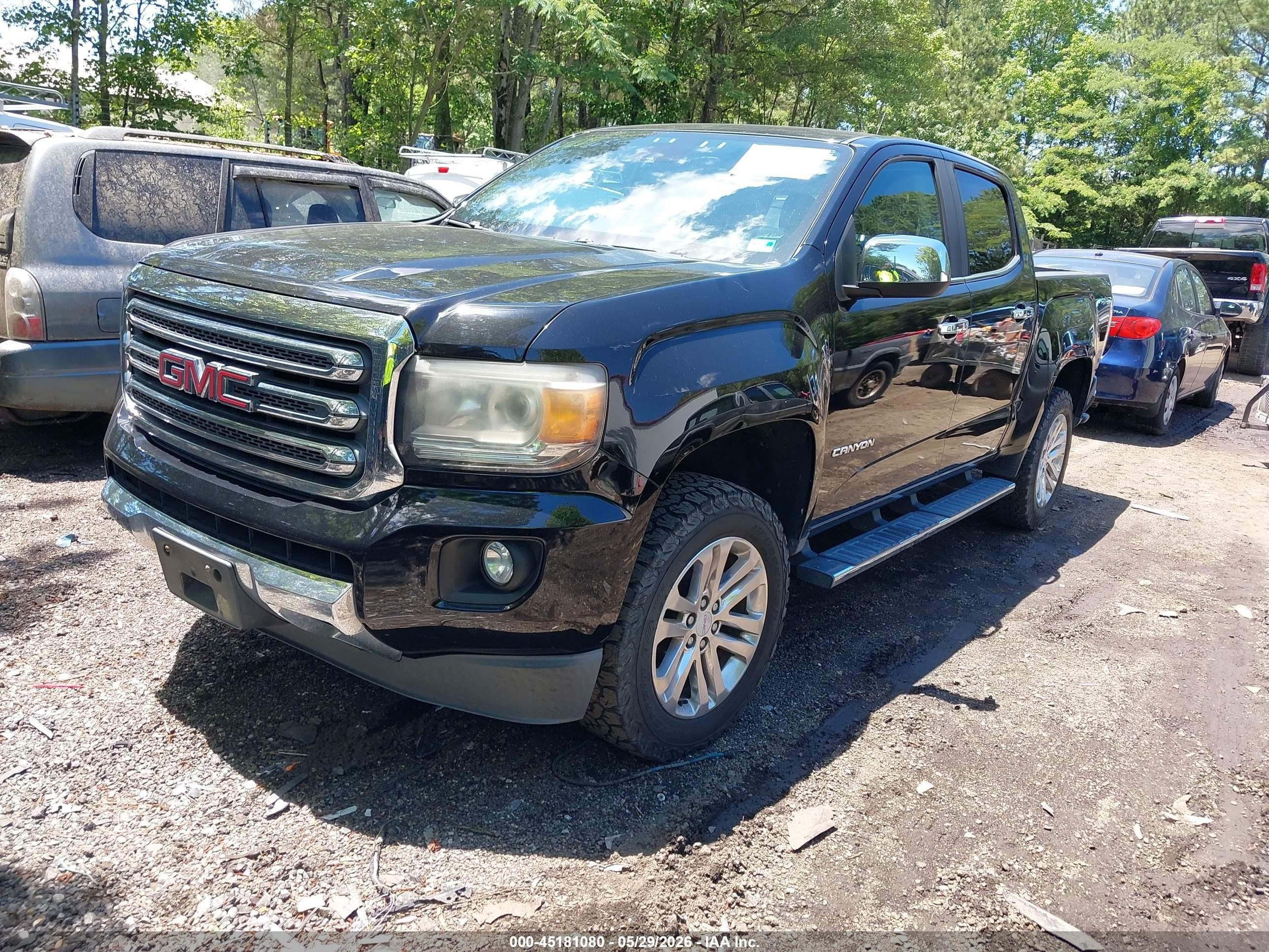 2015 Gmc Canyon Slt Black vin: 1GTG6CE31F1205797