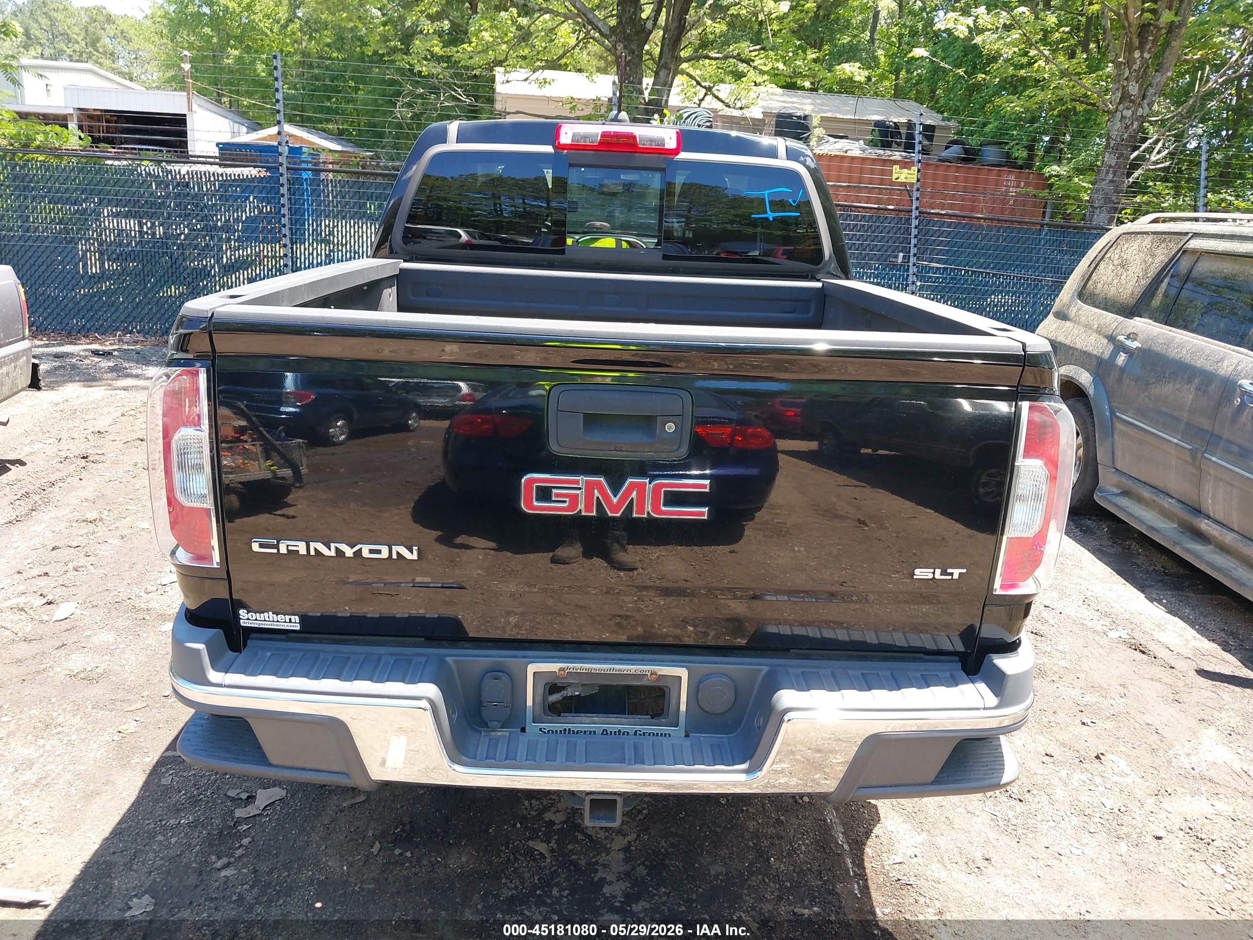 2015 Gmc Canyon Slt Black vin: 1GTG6CE31F1205797