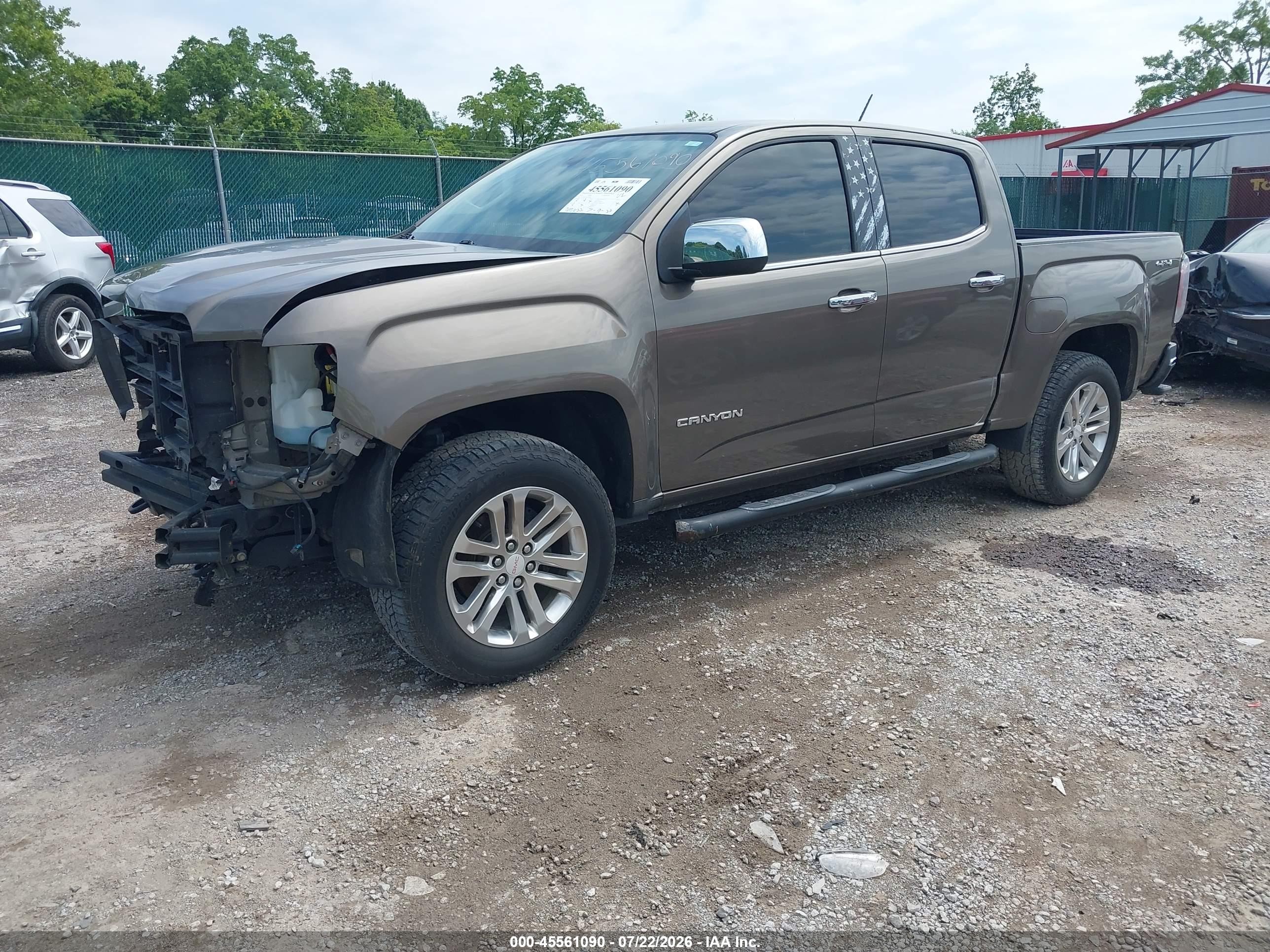 2015 Gmc Canyon 4wd Slt Brown vin: 1GTG6CE33F1198934
