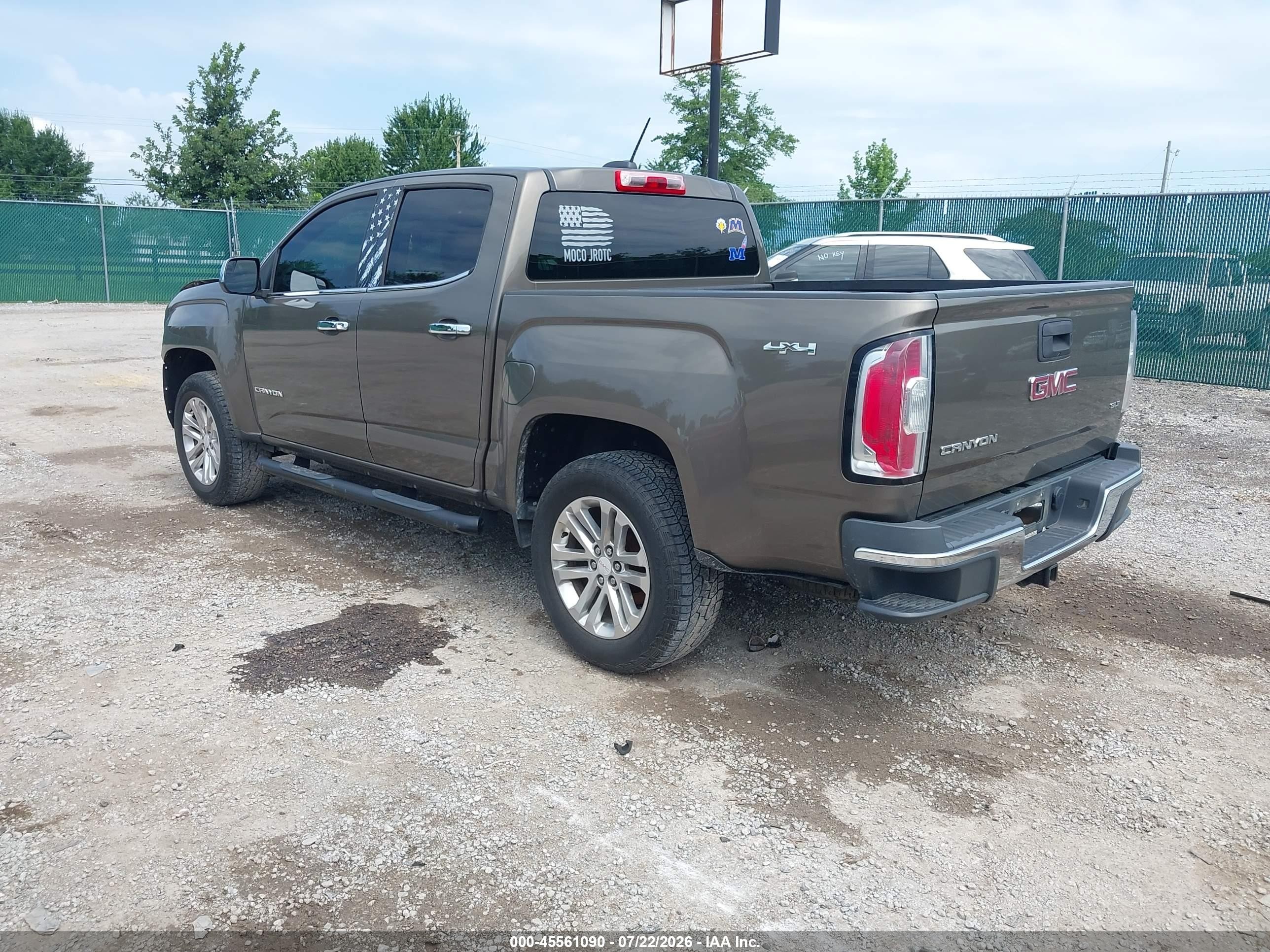 2015 Gmc Canyon 4wd Slt Brown vin: 1GTG6CE33F1198934