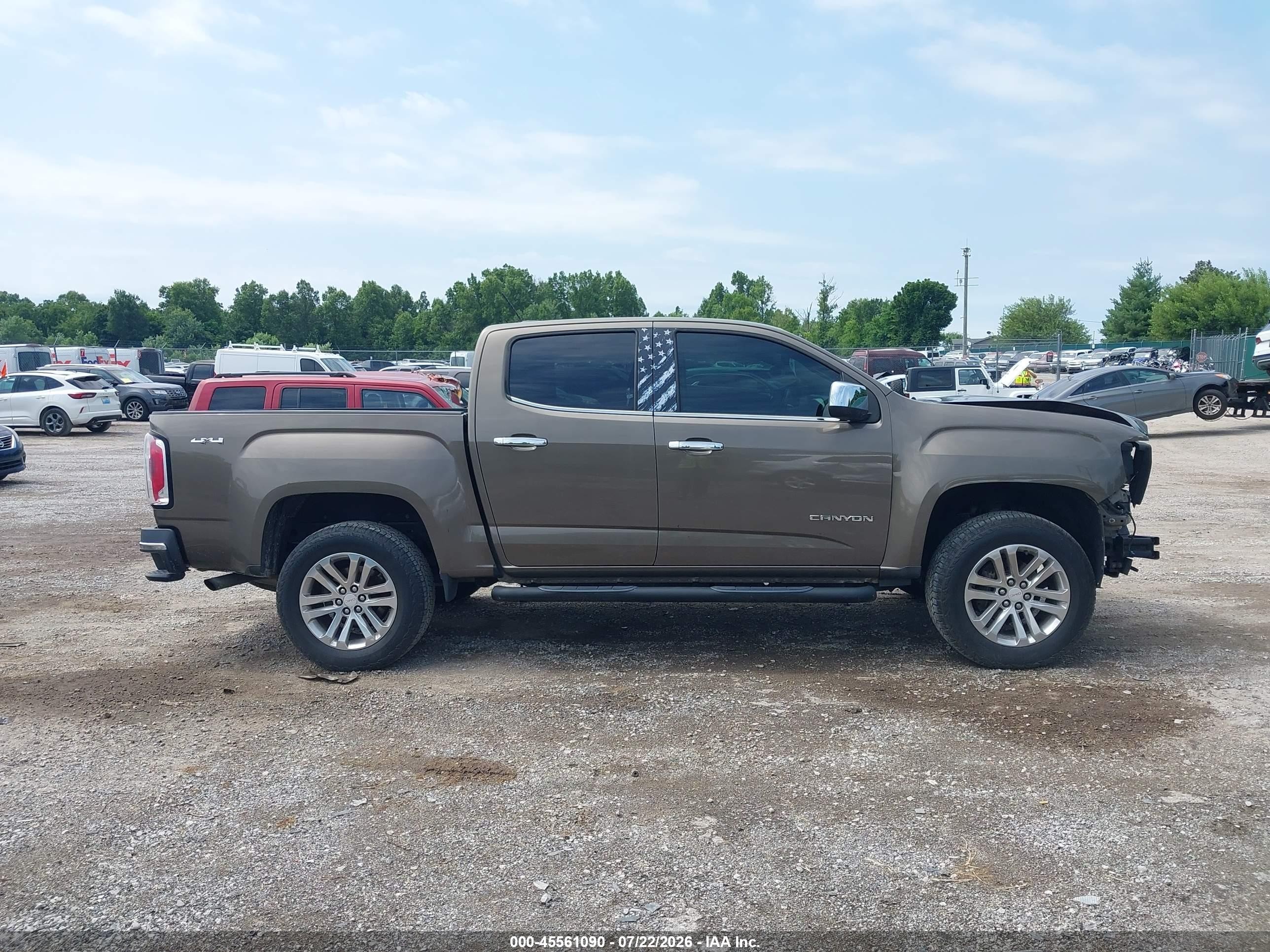 2015 Gmc Canyon 4wd Slt Brown vin: 1GTG6CE33F1198934