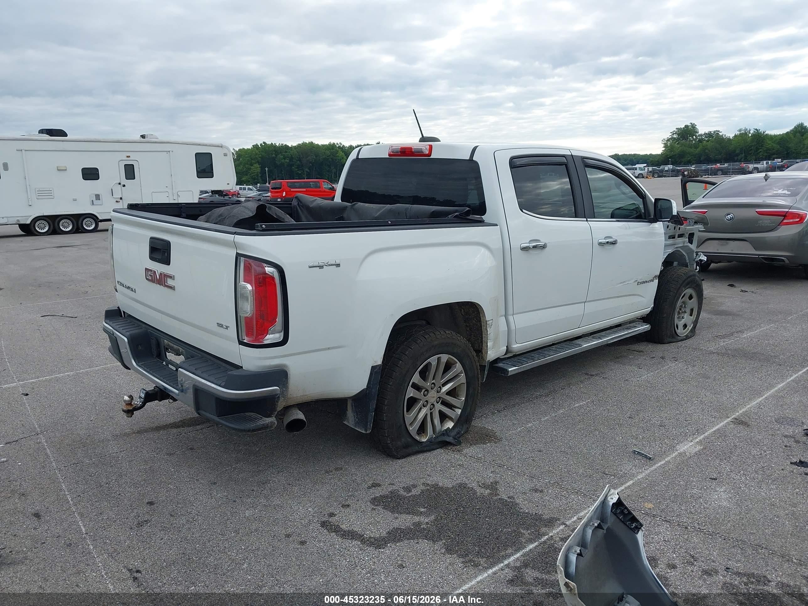 2015 Gmc Canyon 4wd Slt/slt White vin: 1GTG6CE33F1209981