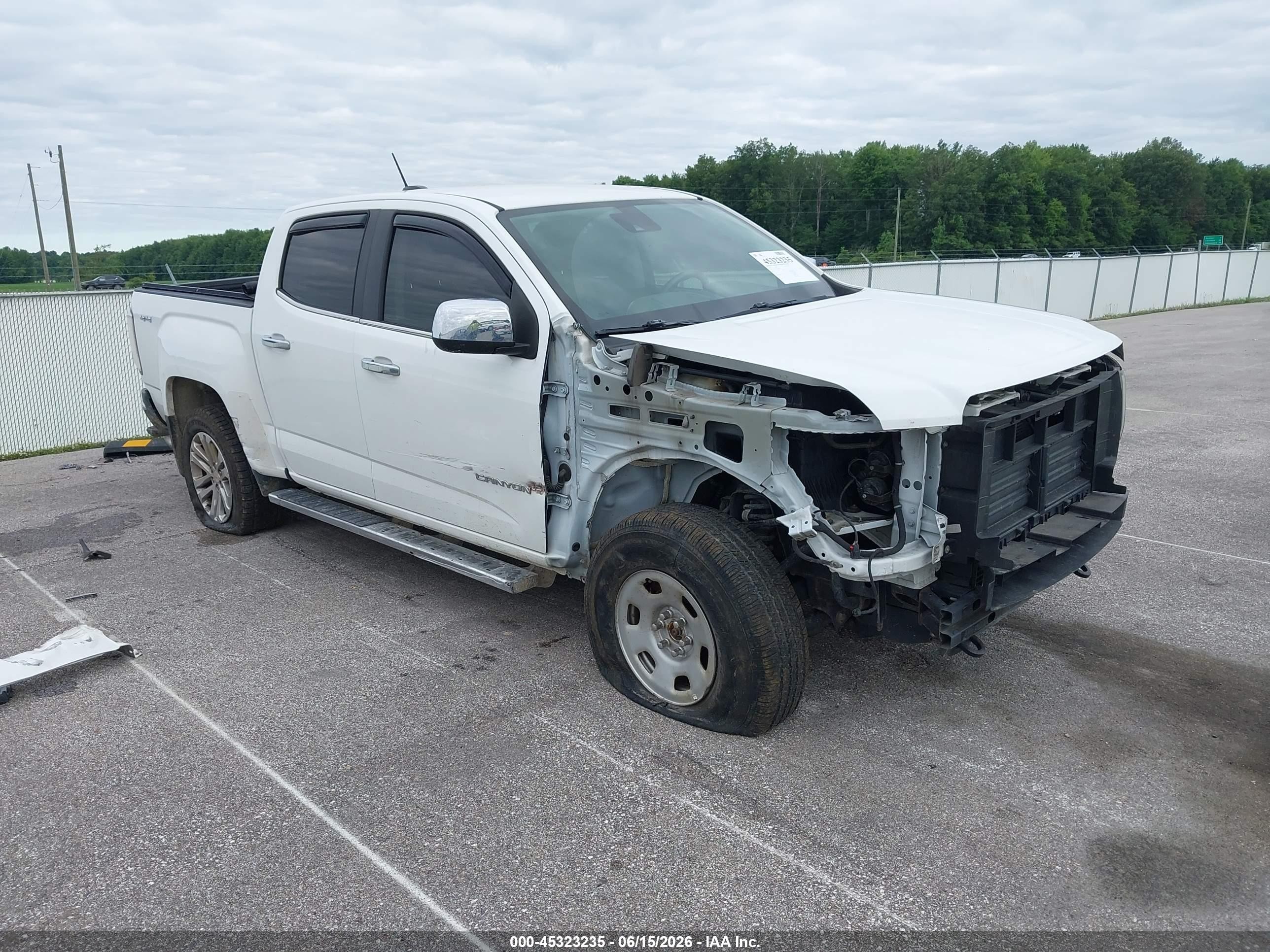 2015 Gmc Canyon 4wd Slt/slt White vin: 1GTG6CE33F1209981