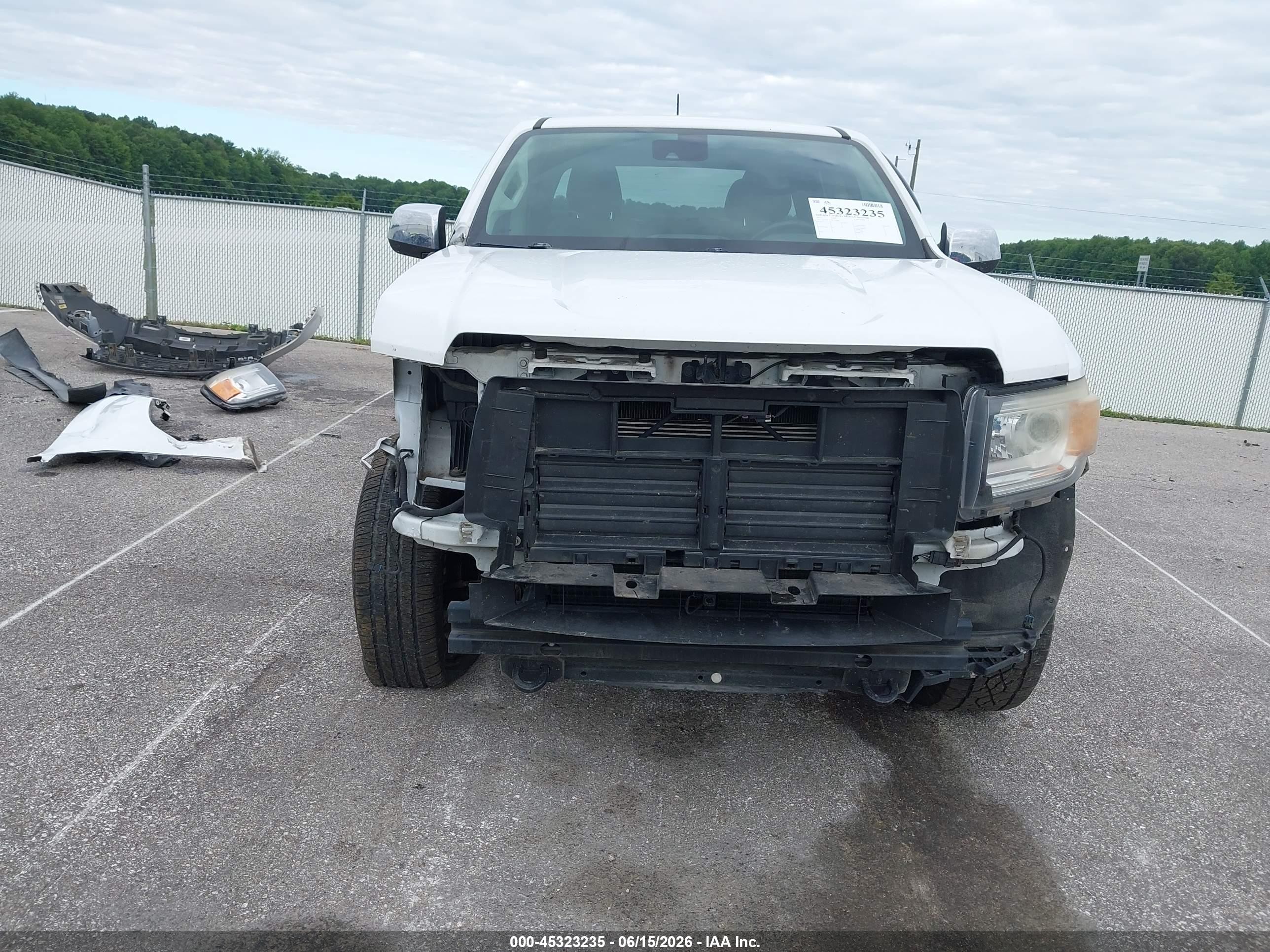 2015 Gmc Canyon 4wd Slt/slt White vin: 1GTG6CE33F1209981