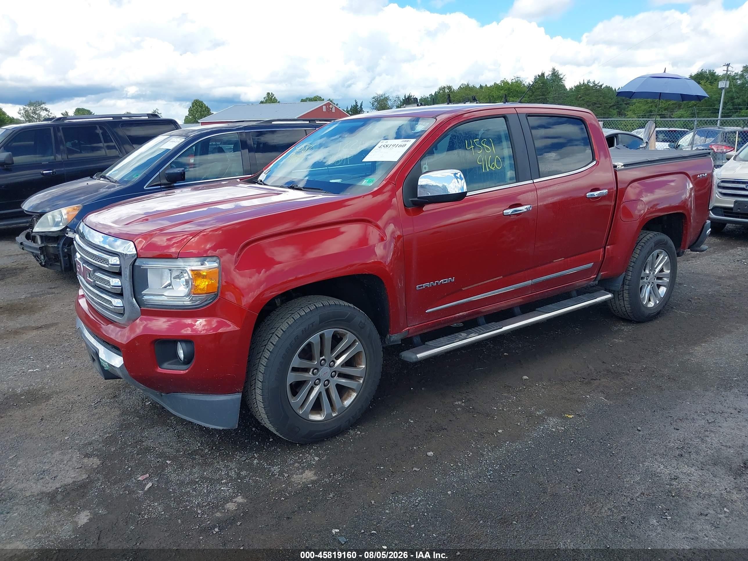 2015 Gmc Canyon 4wd Slt Red vin: 1GTG6CE33F1233827
