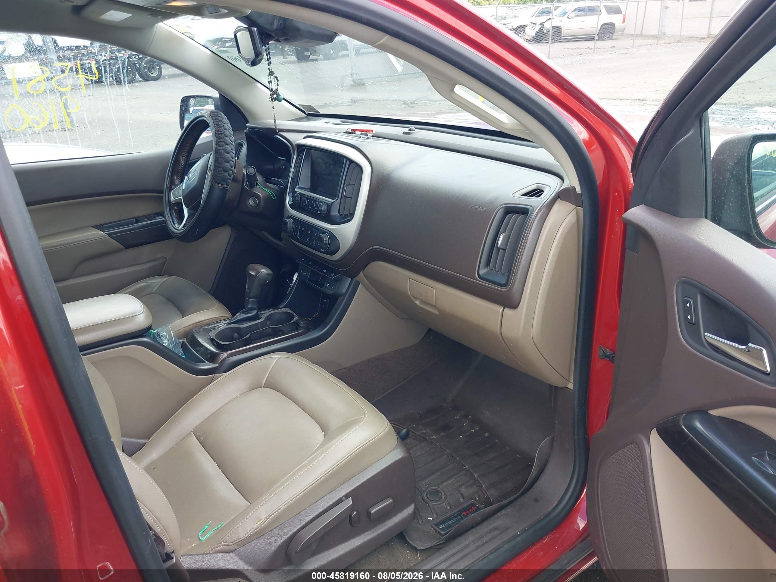 2015 Gmc Canyon 4wd Slt Red vin: 1GTG6CE33F1233827
