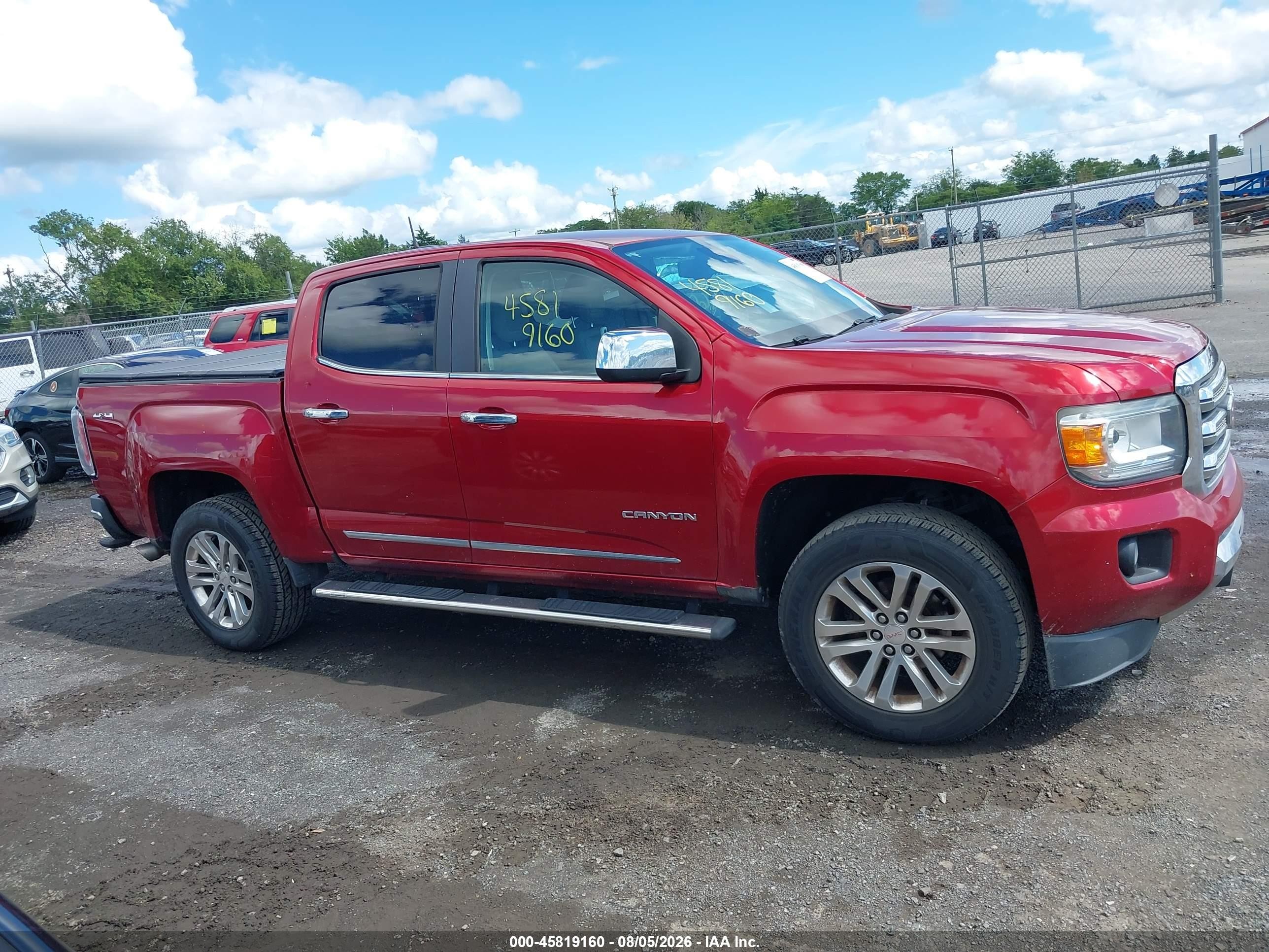 2015 Gmc Canyon 4wd Slt Red vin: 1GTG6CE33F1233827