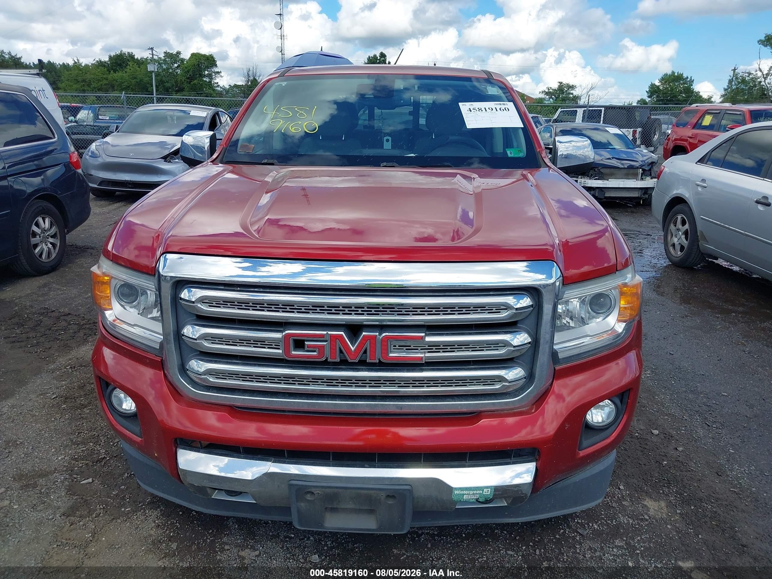 2015 Gmc Canyon 4wd Slt Red vin: 1GTG6CE33F1233827
