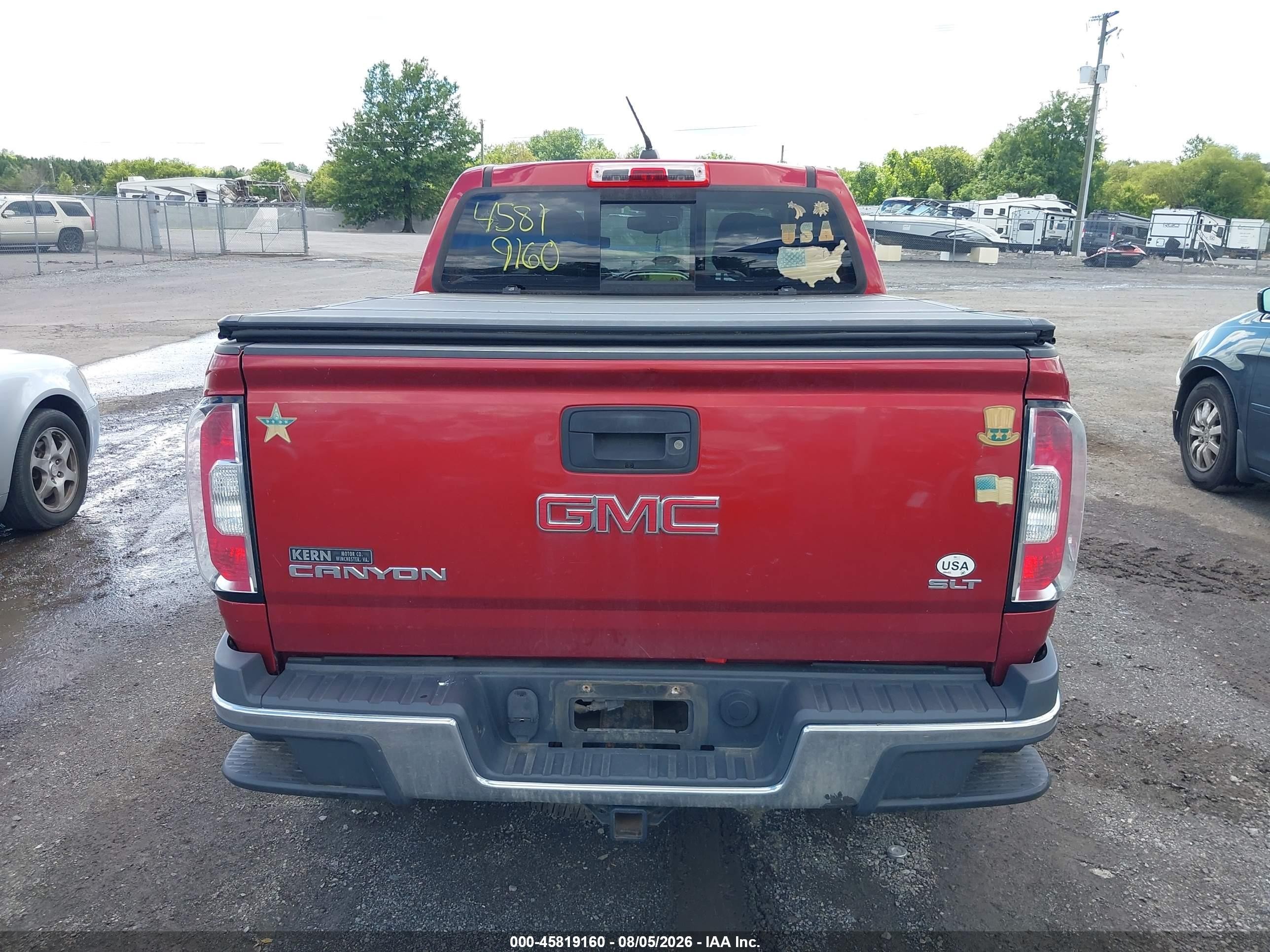 2015 Gmc Canyon 4wd Slt Red vin: 1GTG6CE33F1233827