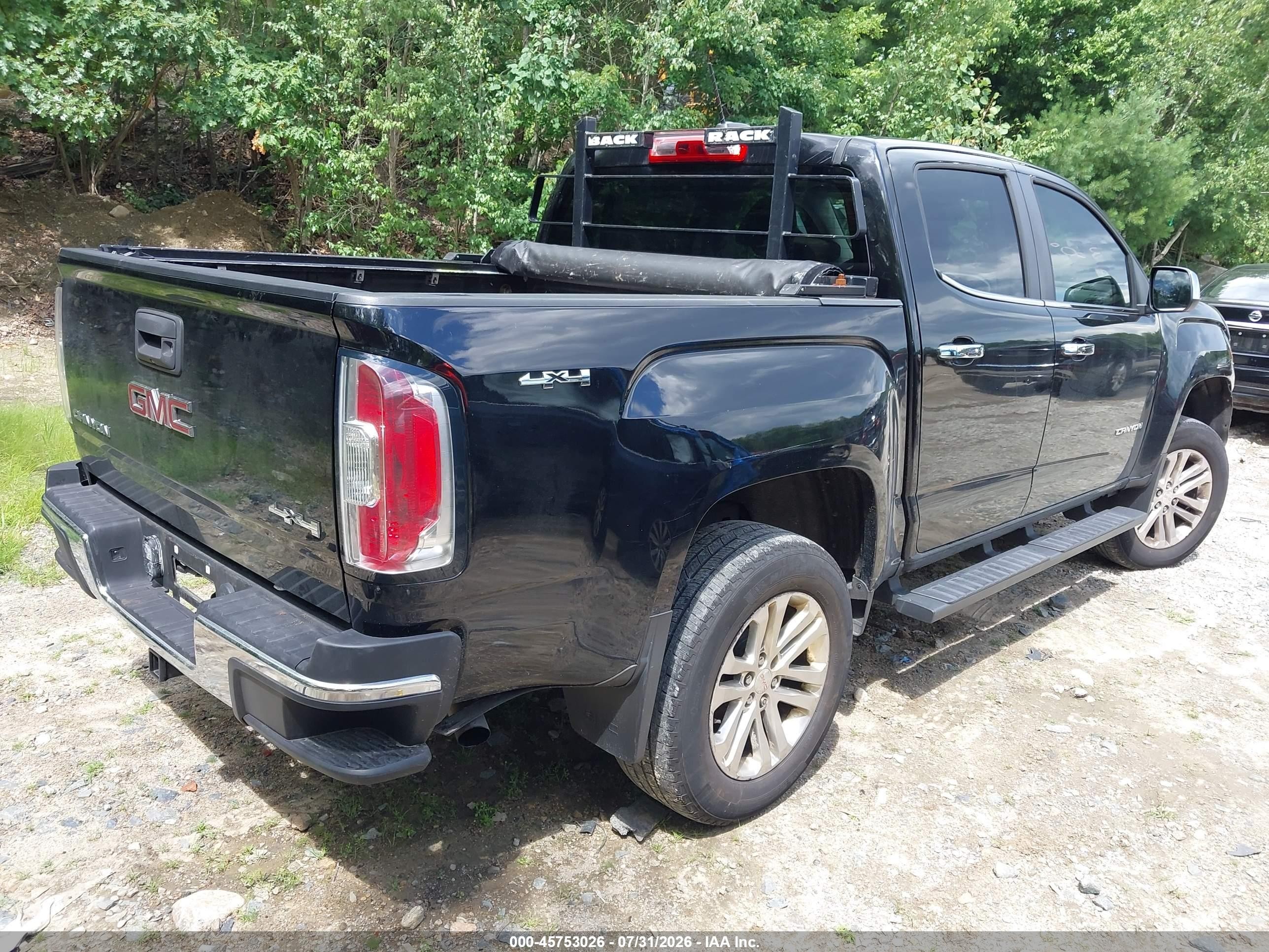 2015 Gmc Canyon 4wd Slt Black vin: 1GTG6CE33F1256413