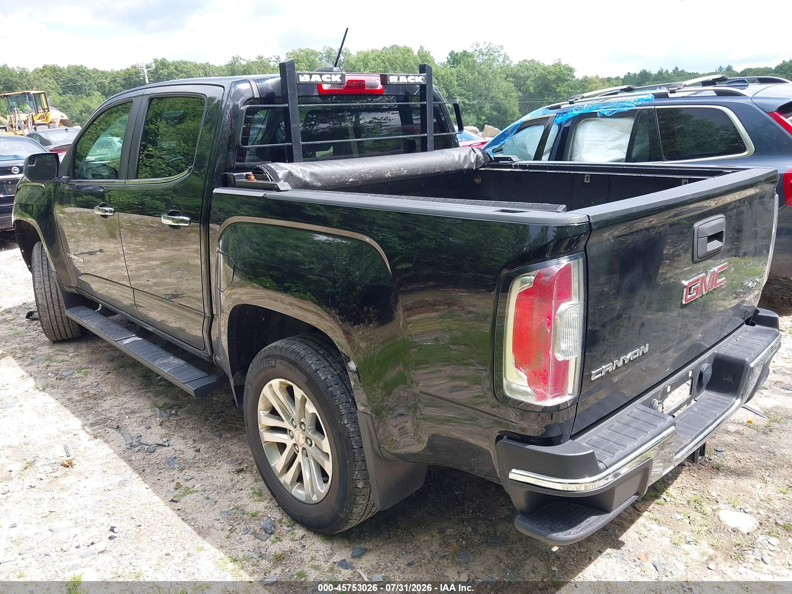 2015 Gmc Canyon 4wd Slt Black vin: 1GTG6CE33F1256413