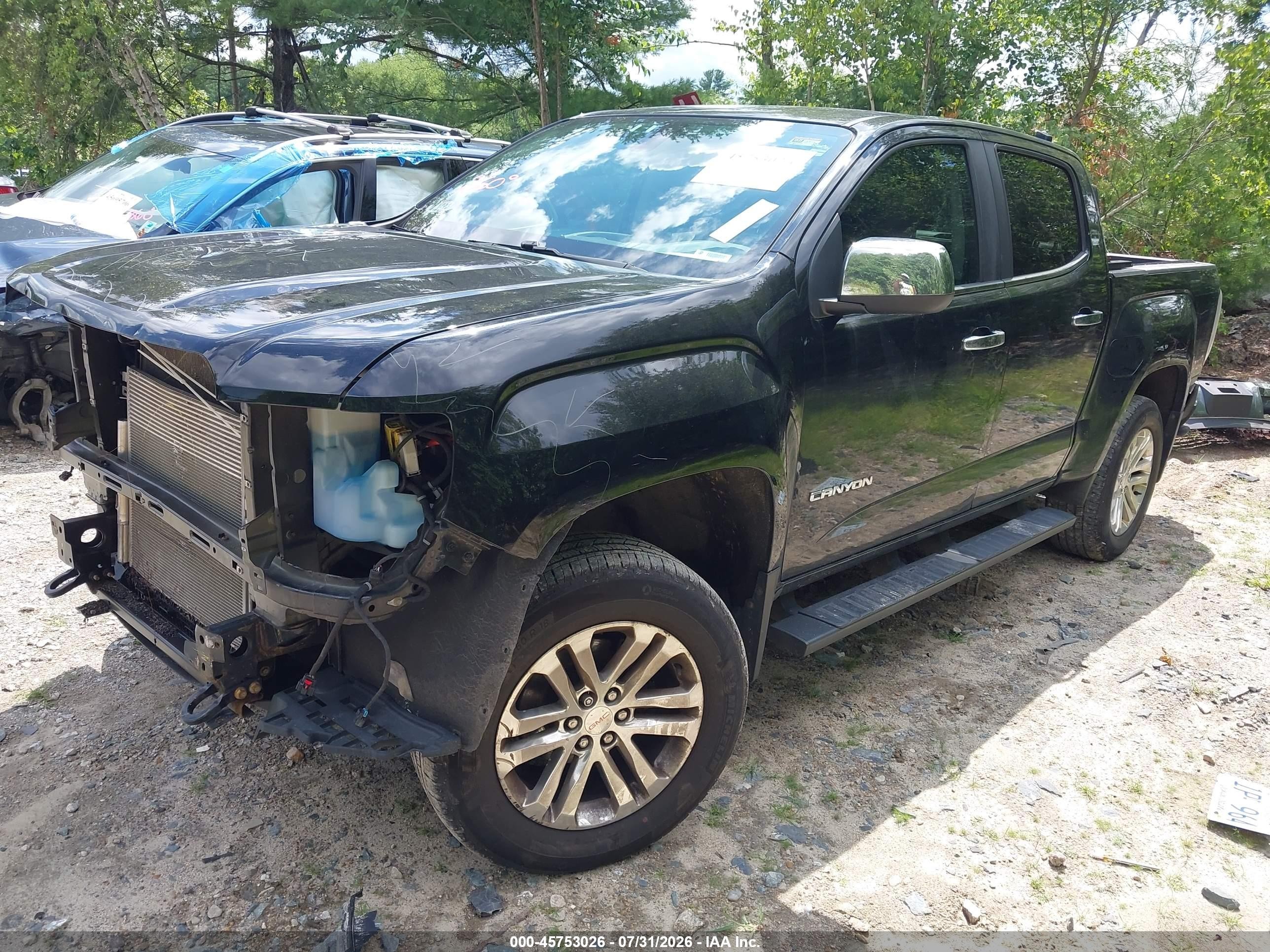 2015 Gmc Canyon 4wd Slt Black vin: 1GTG6CE33F1256413