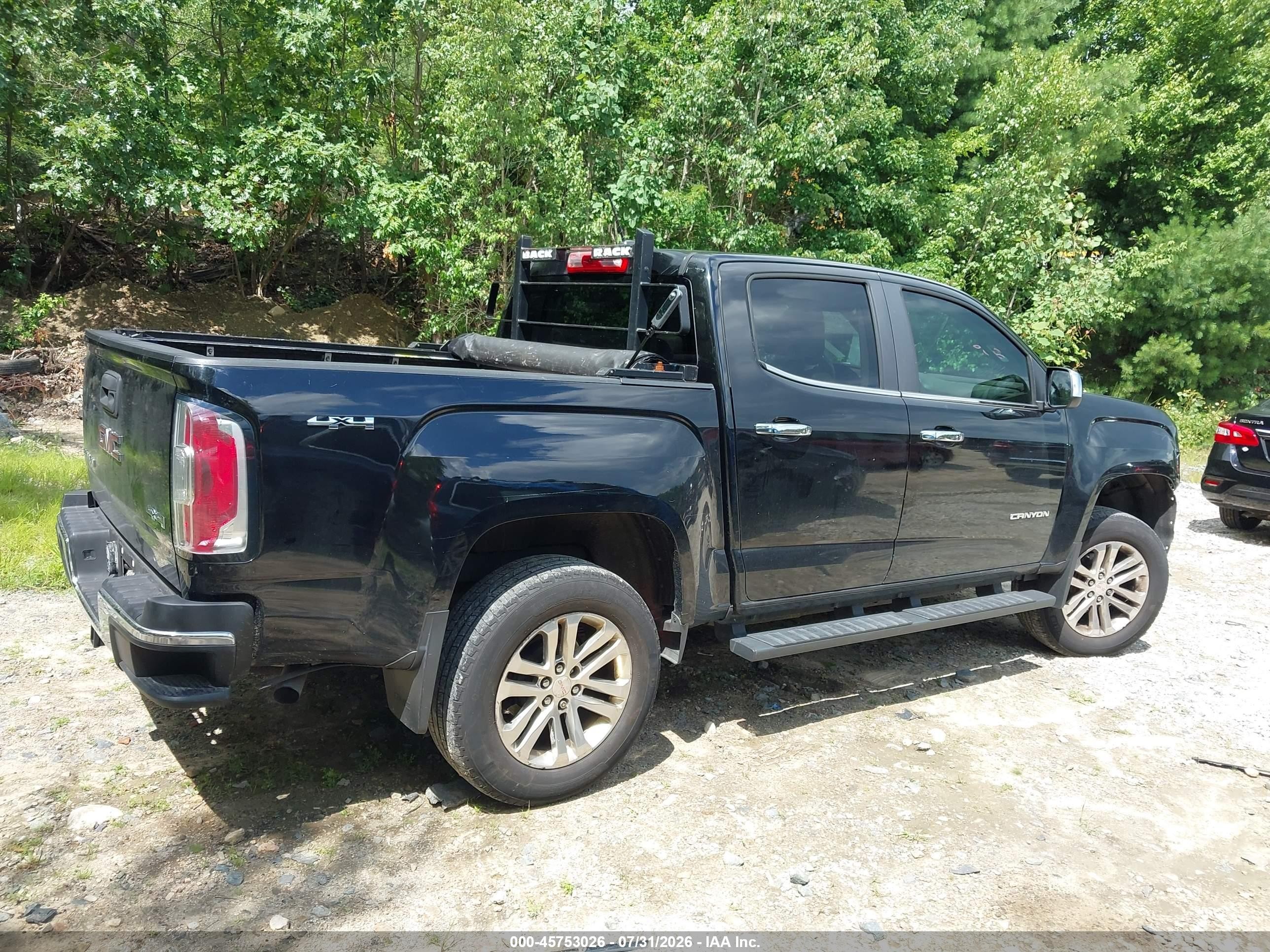 2015 Gmc Canyon 4wd Slt Black vin: 1GTG6CE33F1256413