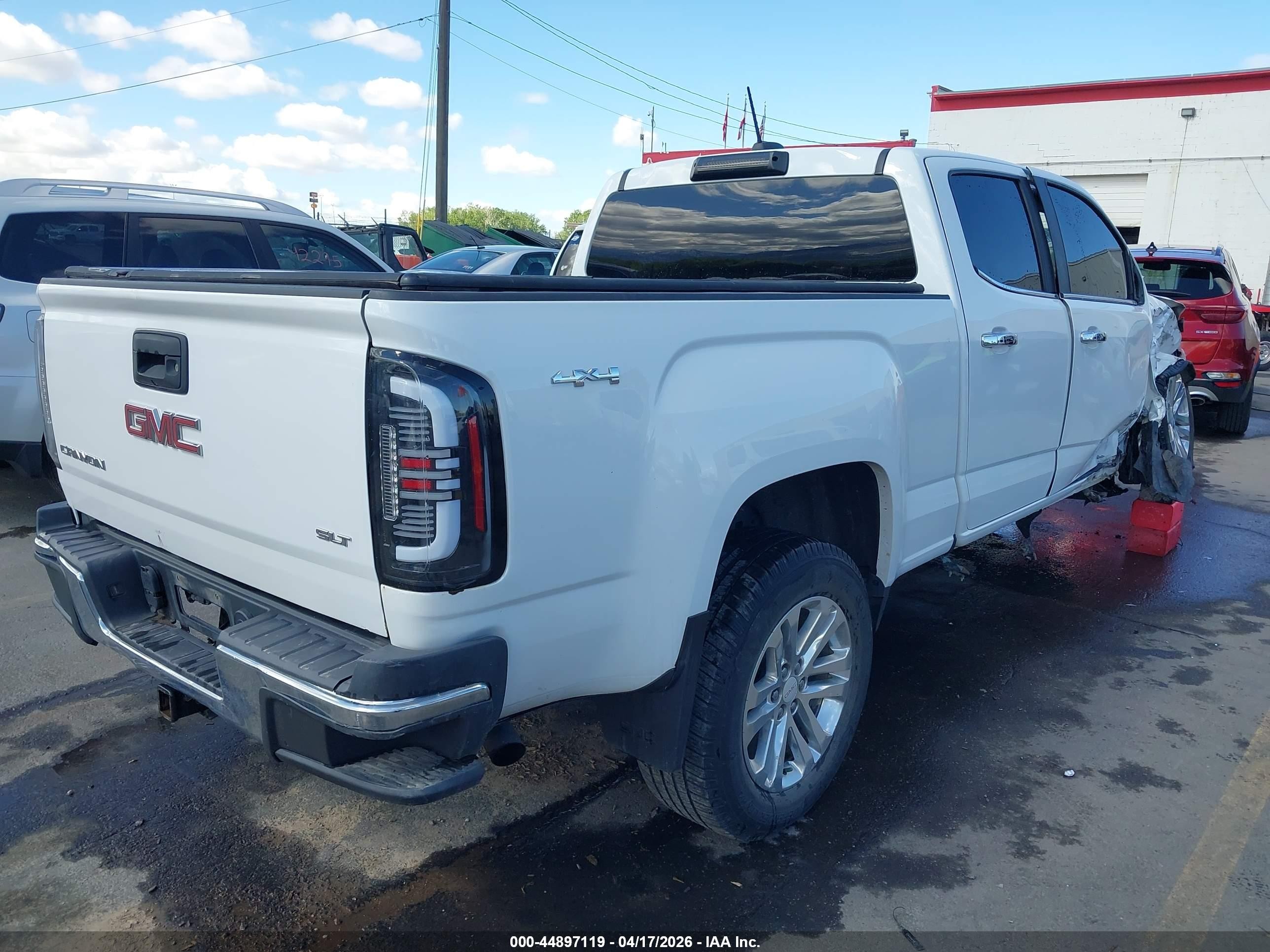 2015 Gmc Canyon Slt White vin: 1GTG6CE34F1192799