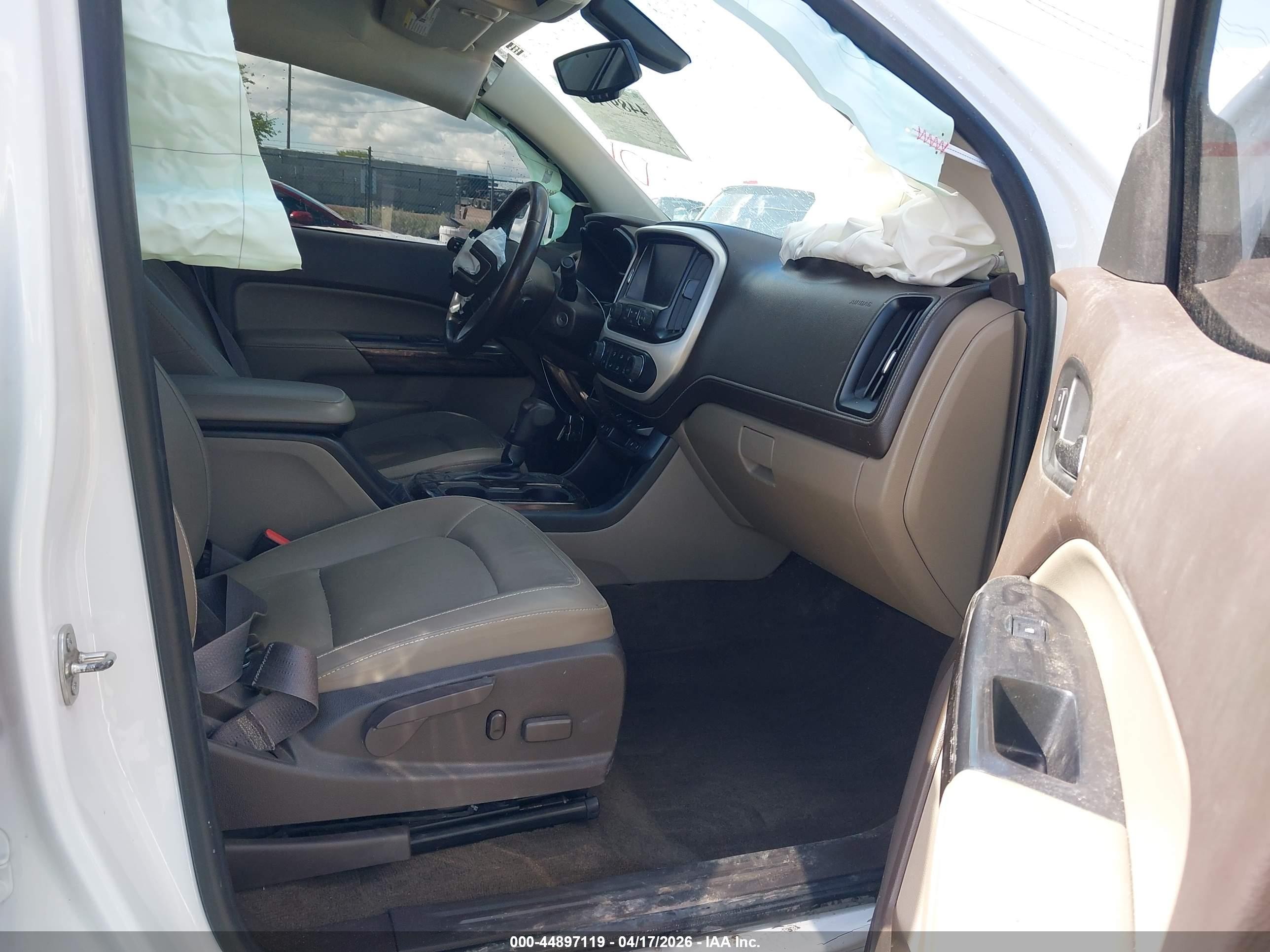 2015 Gmc Canyon Slt White vin: 1GTG6CE34F1192799