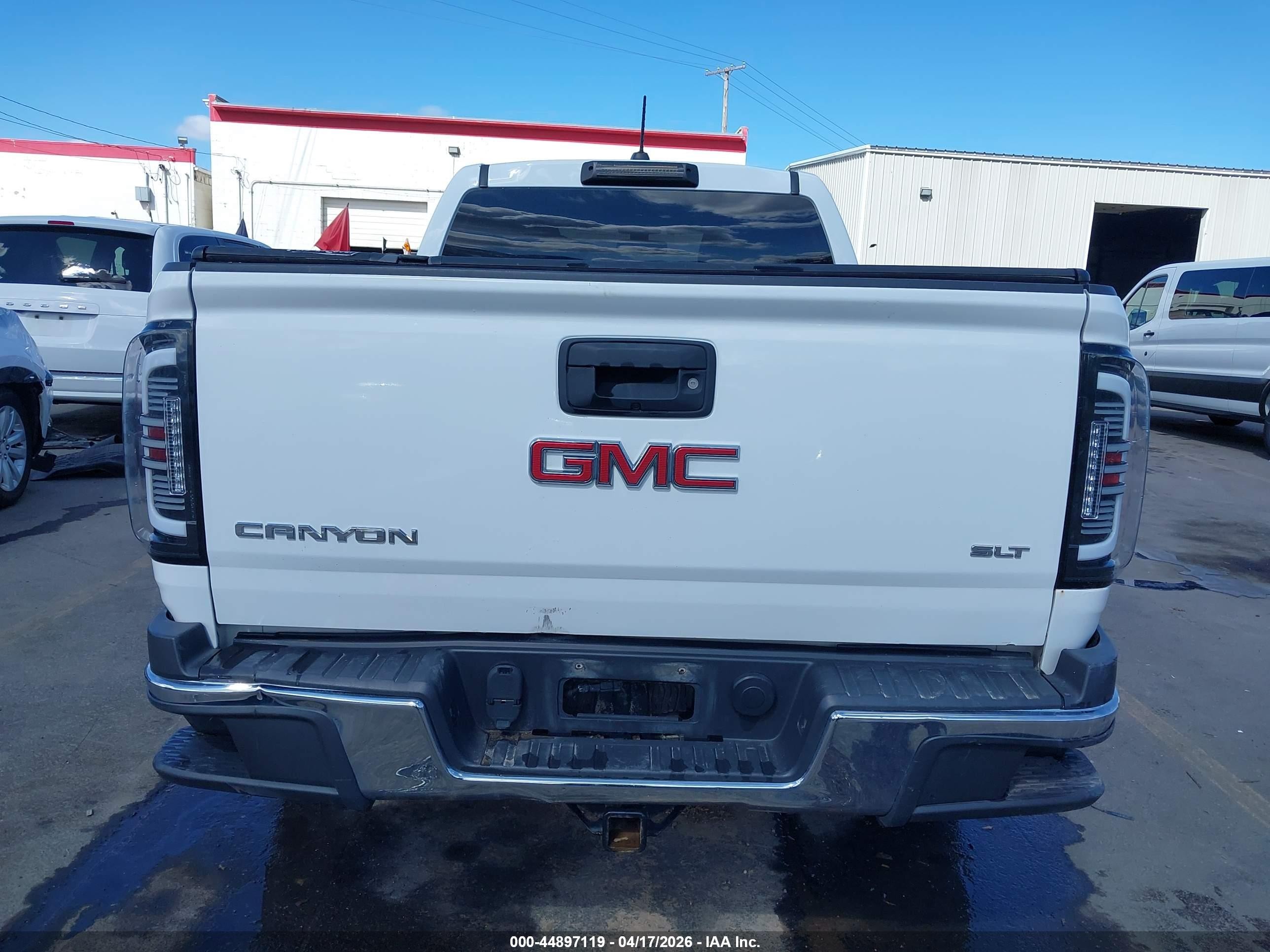 2015 Gmc Canyon Slt White vin: 1GTG6CE34F1192799