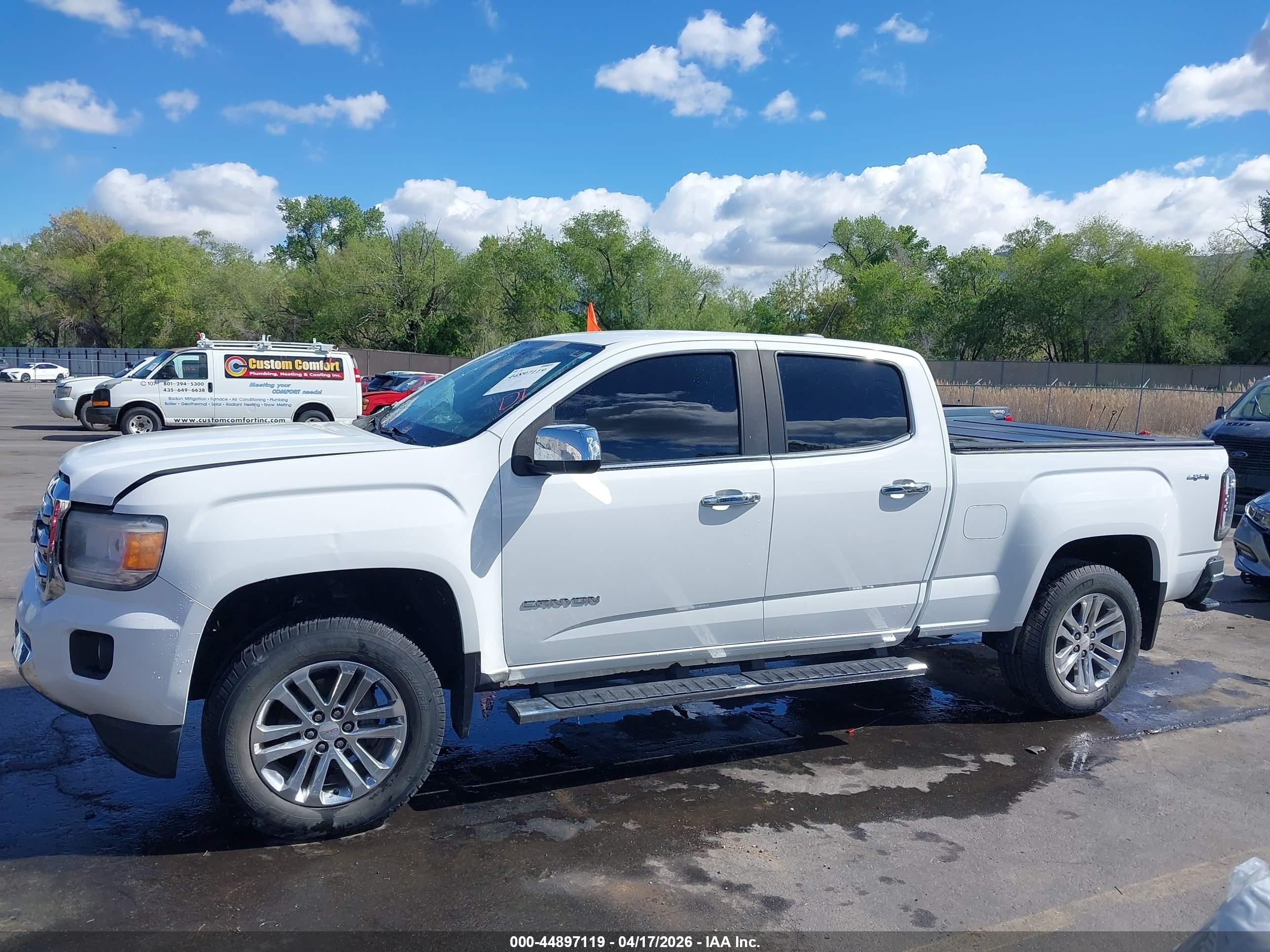 2015 Gmc Canyon Slt White vin: 1GTG6CE34F1192799