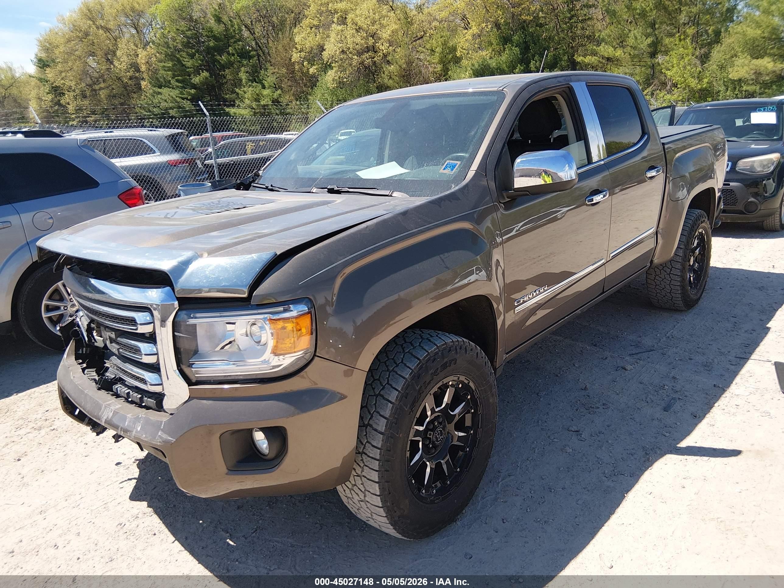 2015 Gmc Canyon Slt Gray vin: 1GTG6CE35F1189653