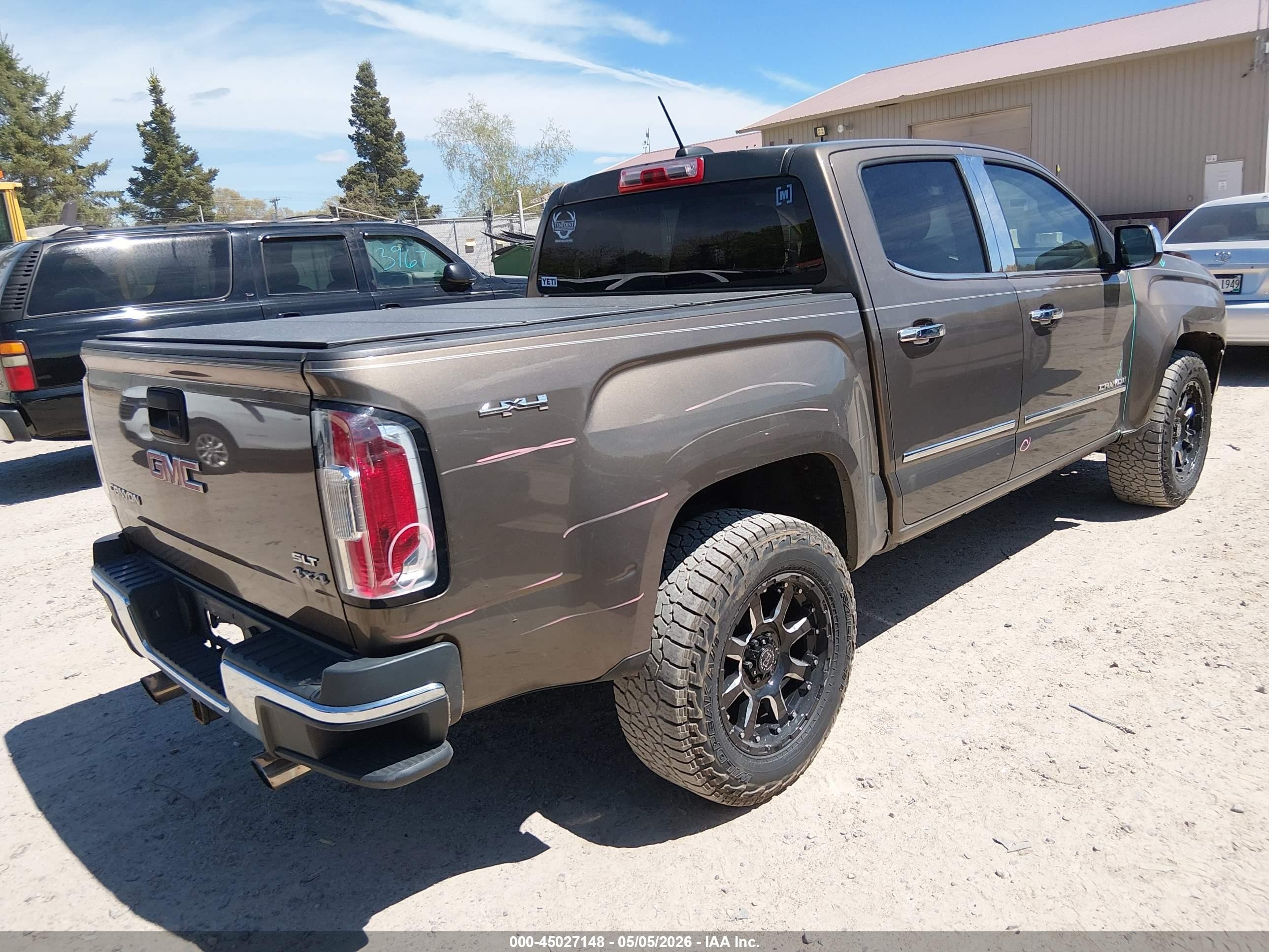 2015 Gmc Canyon Slt Gray vin: 1GTG6CE35F1189653