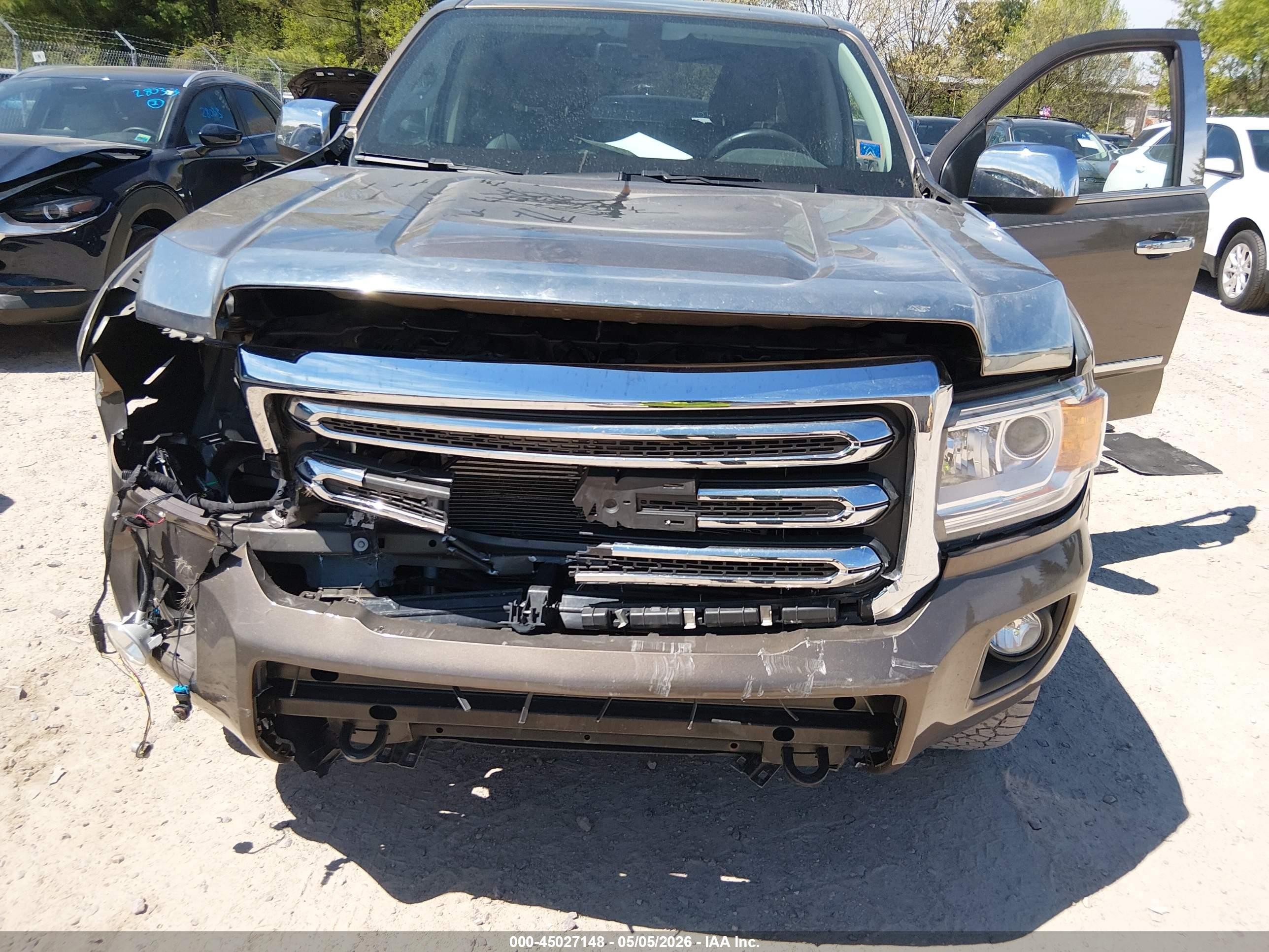 2015 Gmc Canyon Slt Gray vin: 1GTG6CE35F1189653