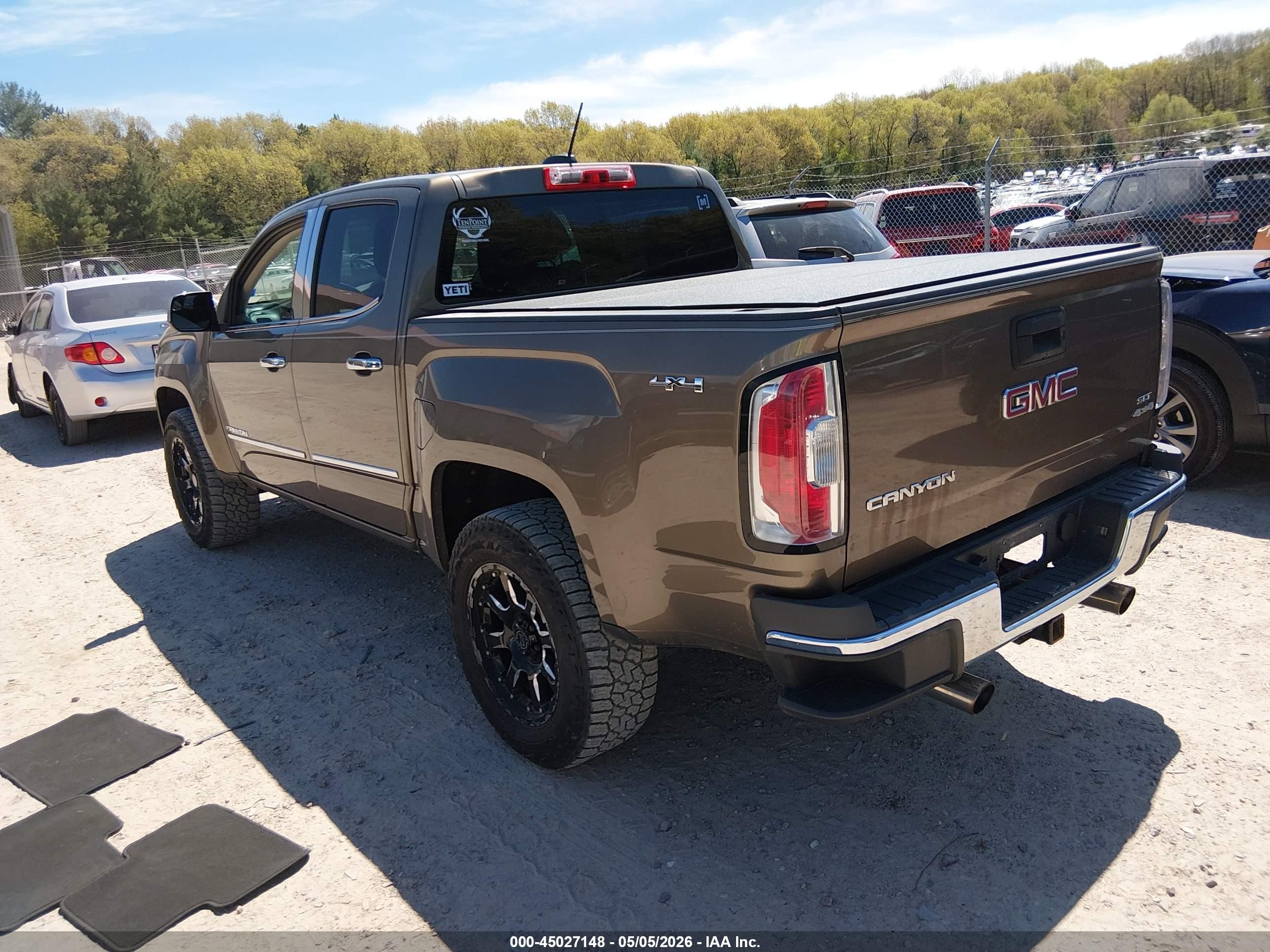 2015 Gmc Canyon Slt Gray vin: 1GTG6CE35F1189653