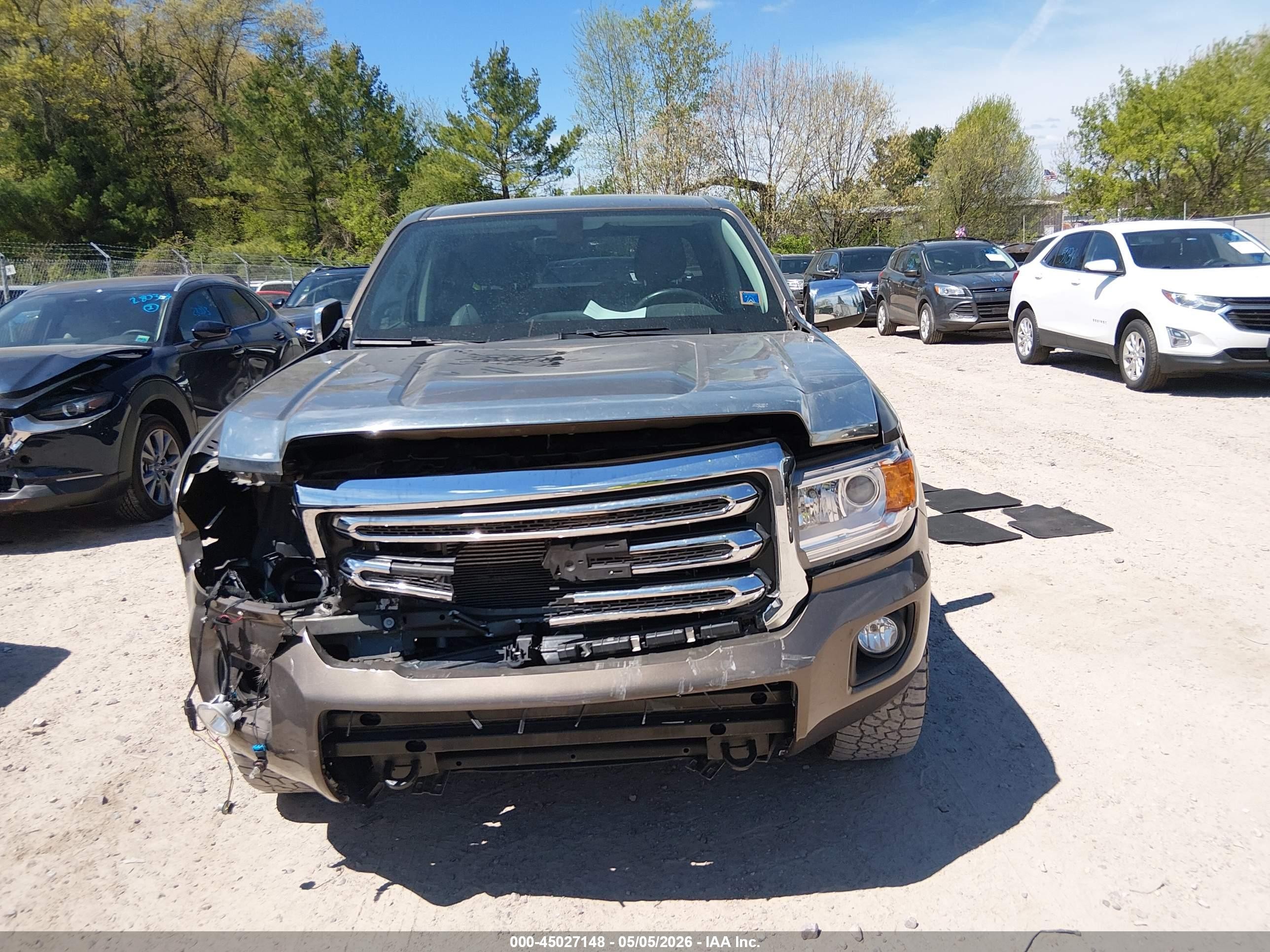 2015 Gmc Canyon Slt Gray vin: 1GTG6CE35F1189653