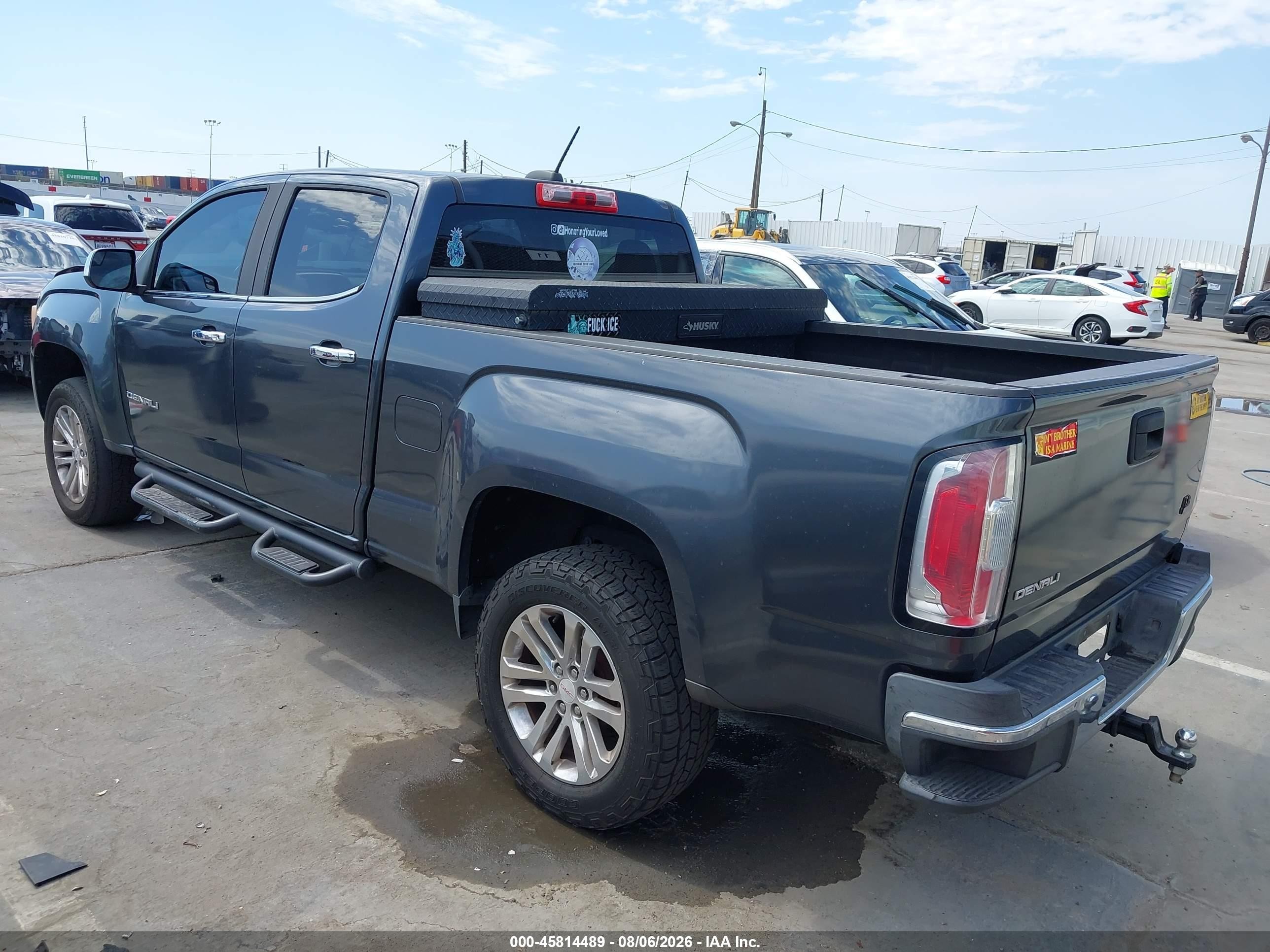 2015 Gmc Canyon 4wd Slt Gray vin: 1GTG6CE36F1124875