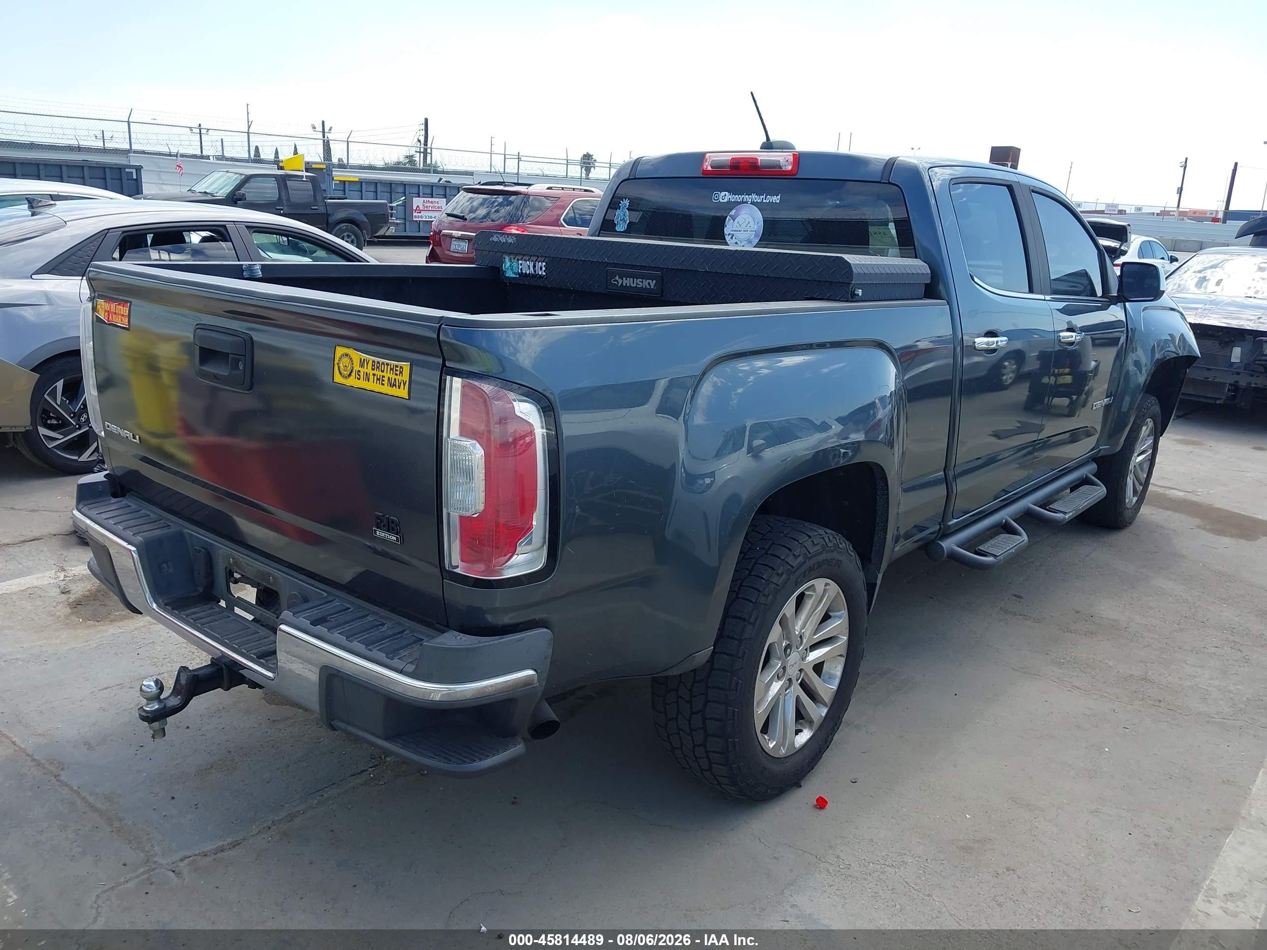 2015 Gmc Canyon 4wd Slt Gray vin: 1GTG6CE36F1124875