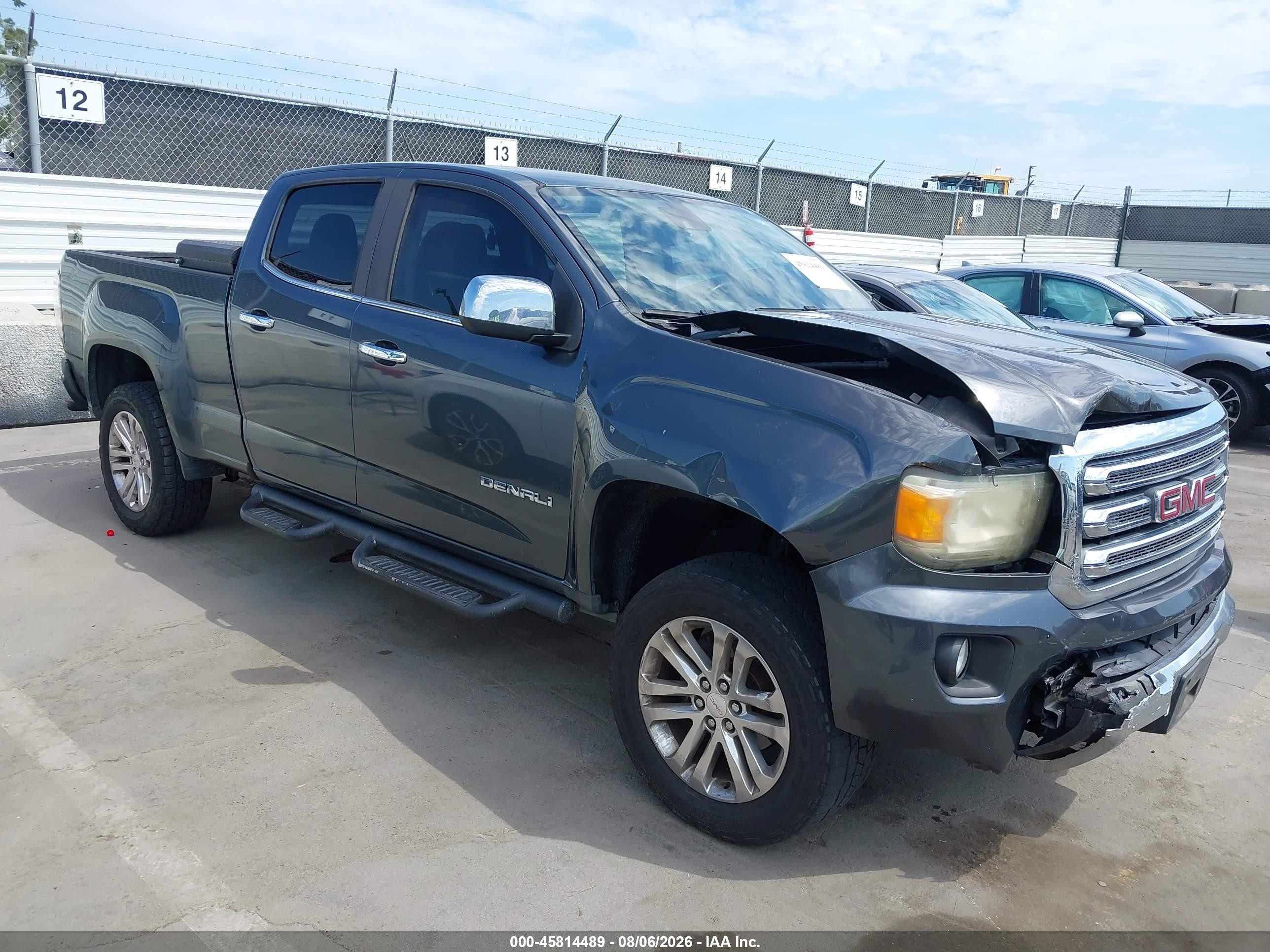 2015 Gmc Canyon 4wd Slt Gray vin: 1GTG6CE36F1124875