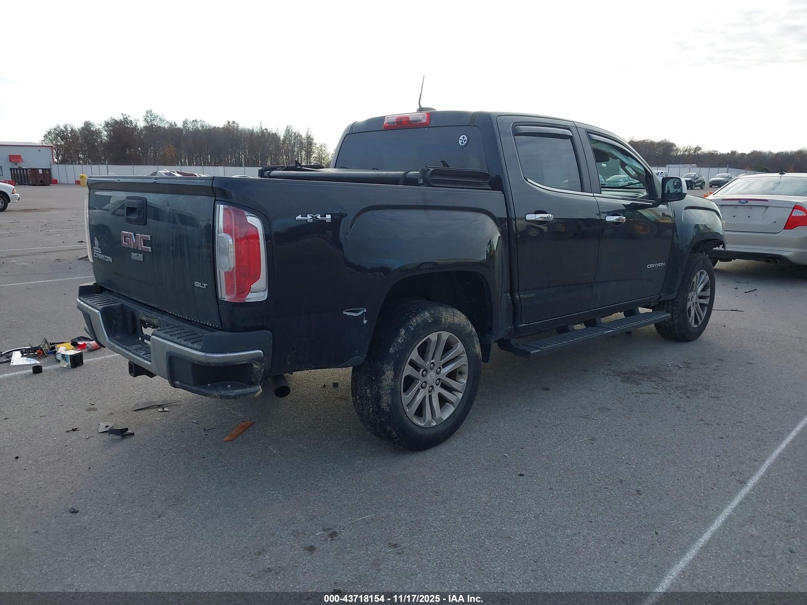 2015 Gmc Canyon Slt Black vin: 1GTG6CE36F1149324