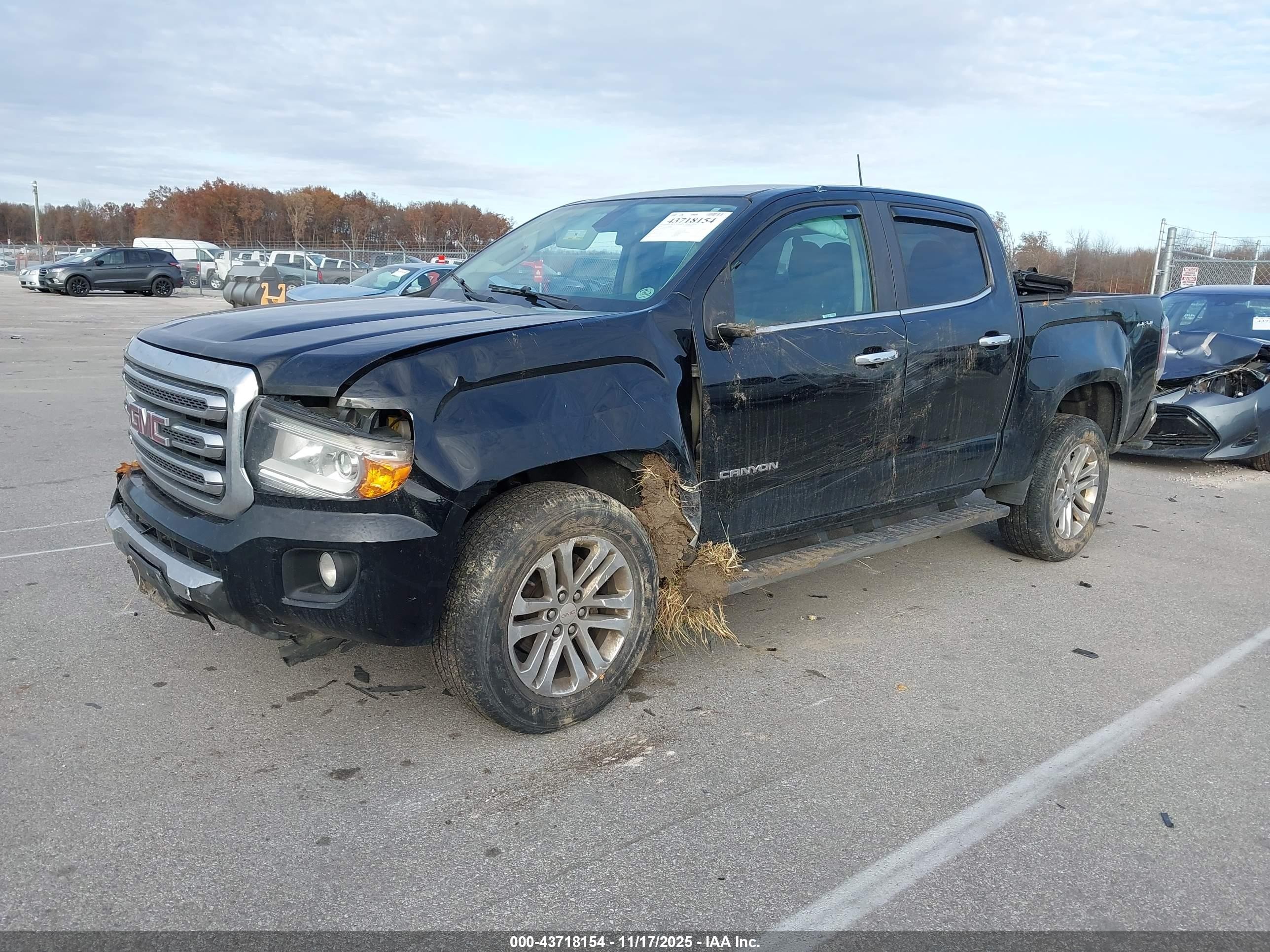 2015 Gmc Canyon Slt Black vin: 1GTG6CE36F1149324