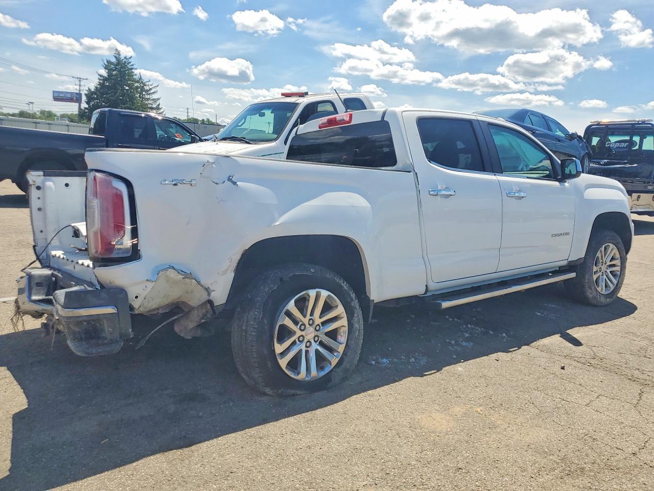 2015 Gmc Canyon Slt White vin: 1GTG6CE36F1236057