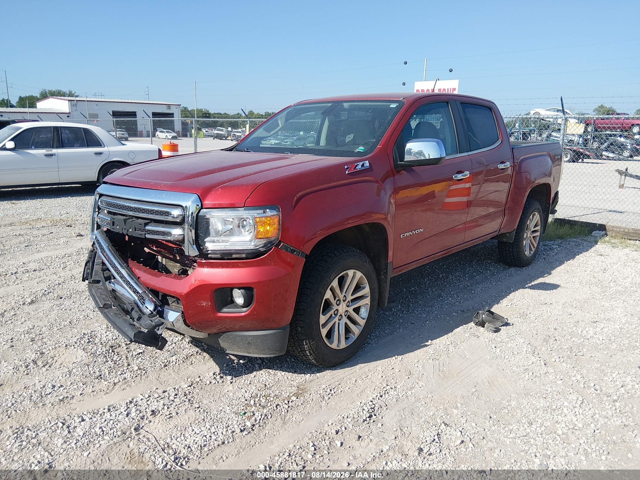 2015 Gmc Canyon 4wd Slt Maroon vin: 1GTG6CE38F1202735
