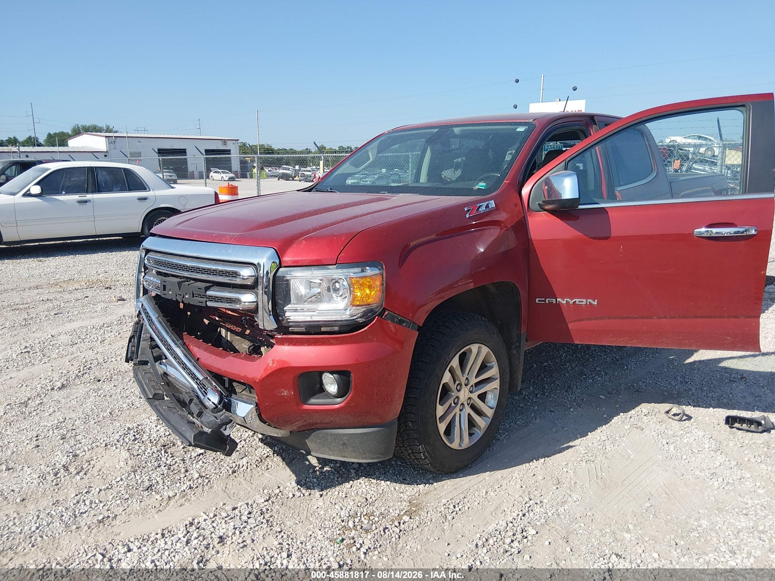 2015 Gmc Canyon 4wd Slt Maroon vin: 1GTG6CE38F1202735