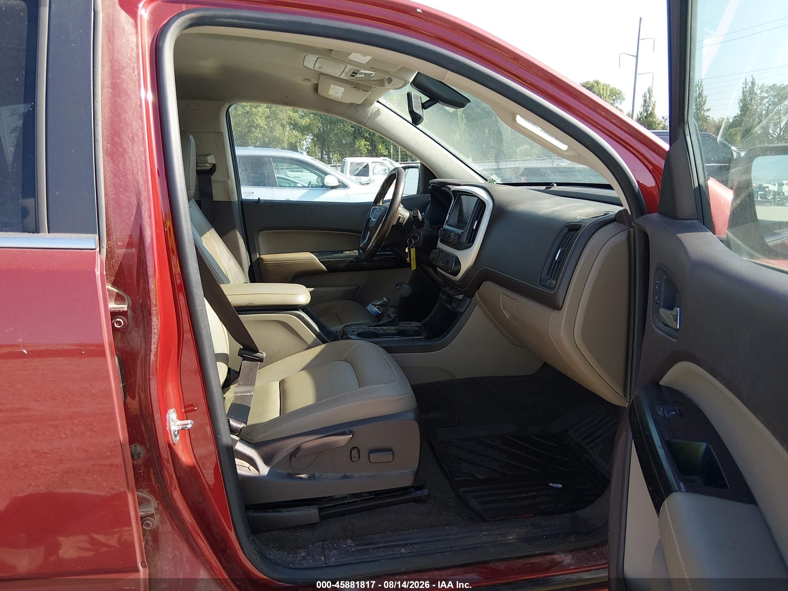 2015 Gmc Canyon 4wd Slt Maroon vin: 1GTG6CE38F1202735