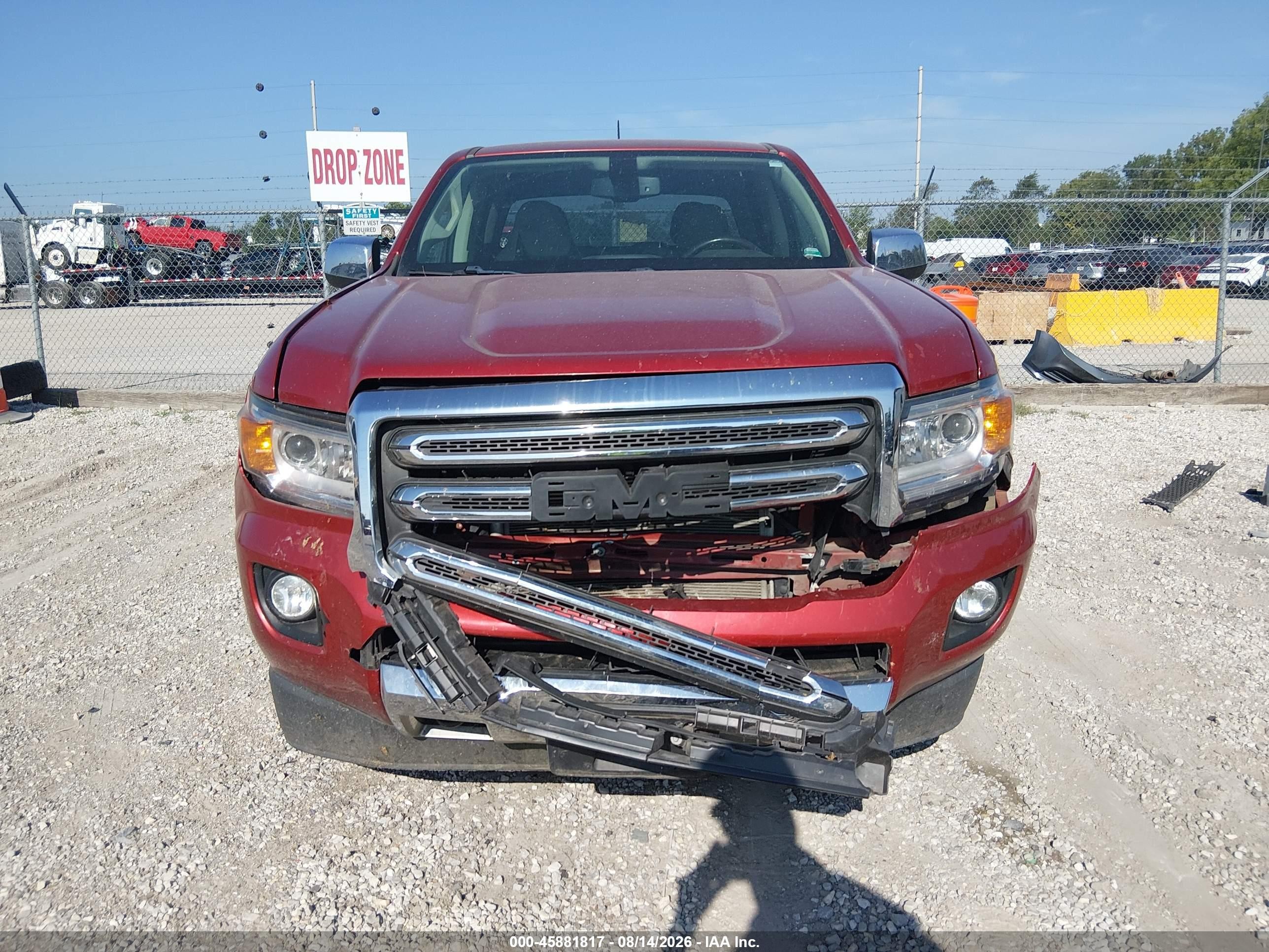 2015 Gmc Canyon 4wd Slt Maroon vin: 1GTG6CE38F1202735