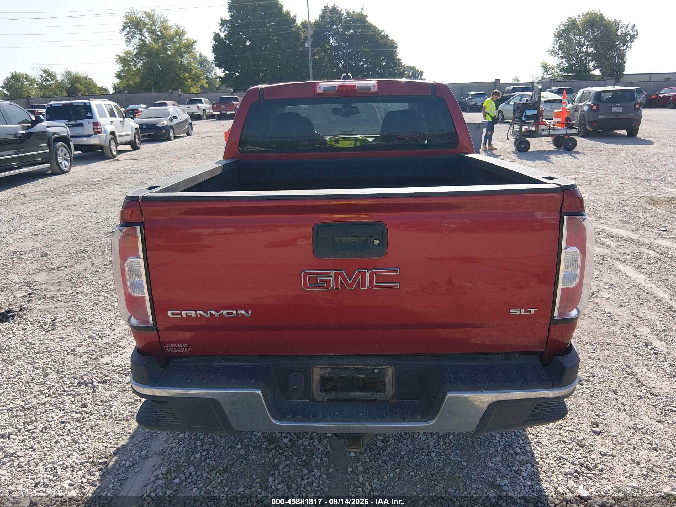 2015 Gmc Canyon 4wd Slt Maroon vin: 1GTG6CE38F1202735