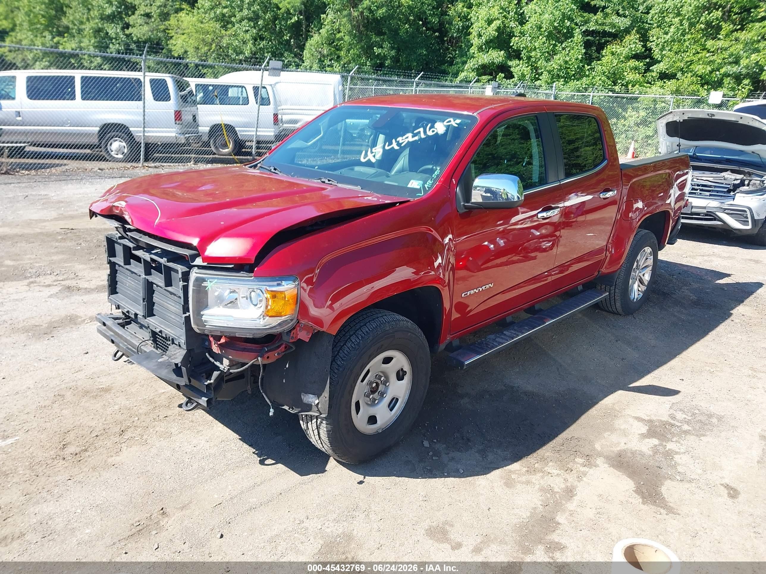 2015 Gmc Canyon Slt Red vin: 1GTG6CE38F1254821