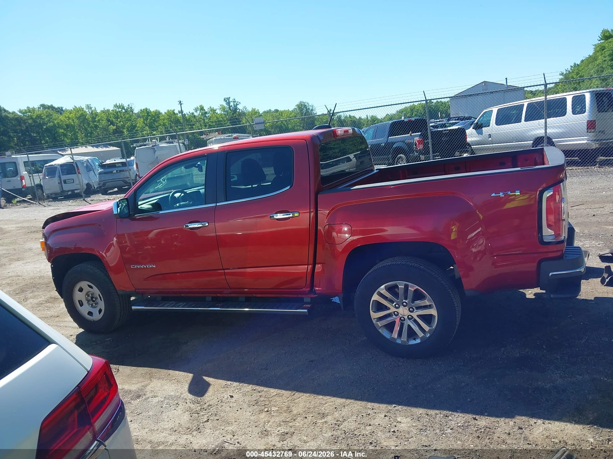 2015 Gmc Canyon Slt Red vin: 1GTG6CE38F1254821