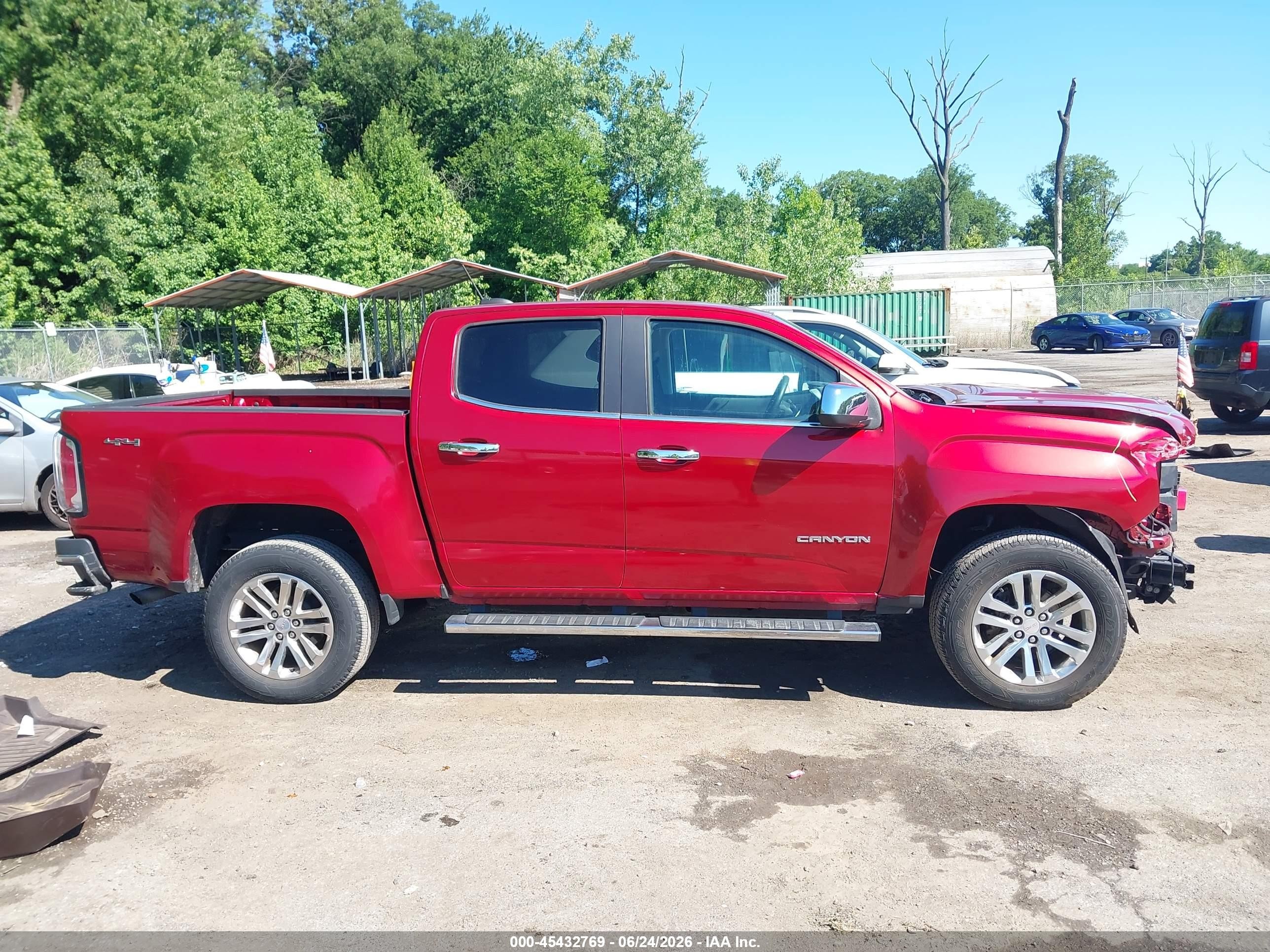 2015 Gmc Canyon Slt Red vin: 1GTG6CE38F1254821