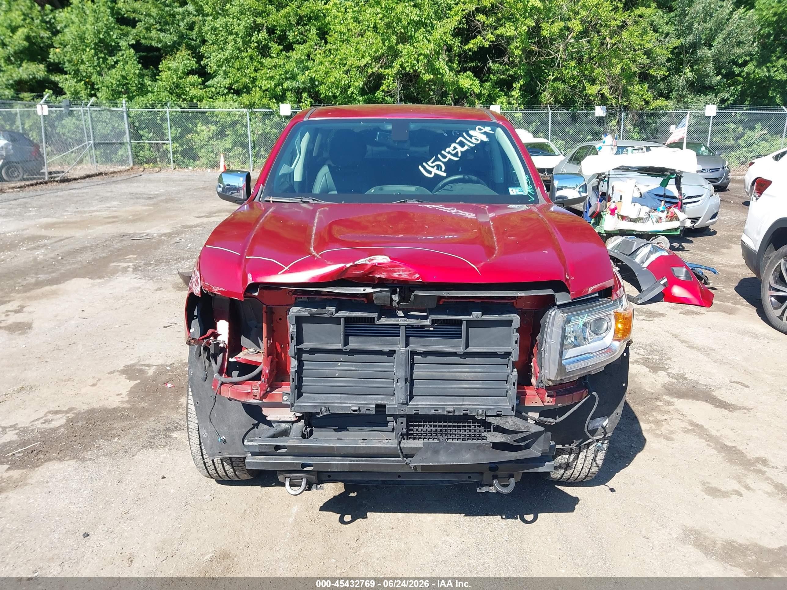 2015 Gmc Canyon Slt Red vin: 1GTG6CE38F1254821