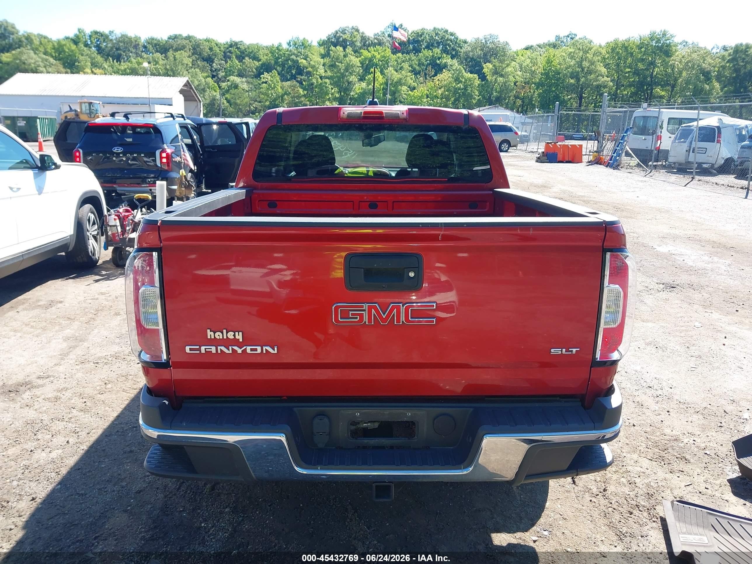 2015 Gmc Canyon Slt Red vin: 1GTG6CE38F1254821