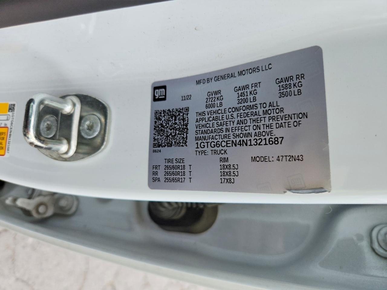 2022 Gmc Canyon Elevation White vin: 1GTG6CEN4N1321687