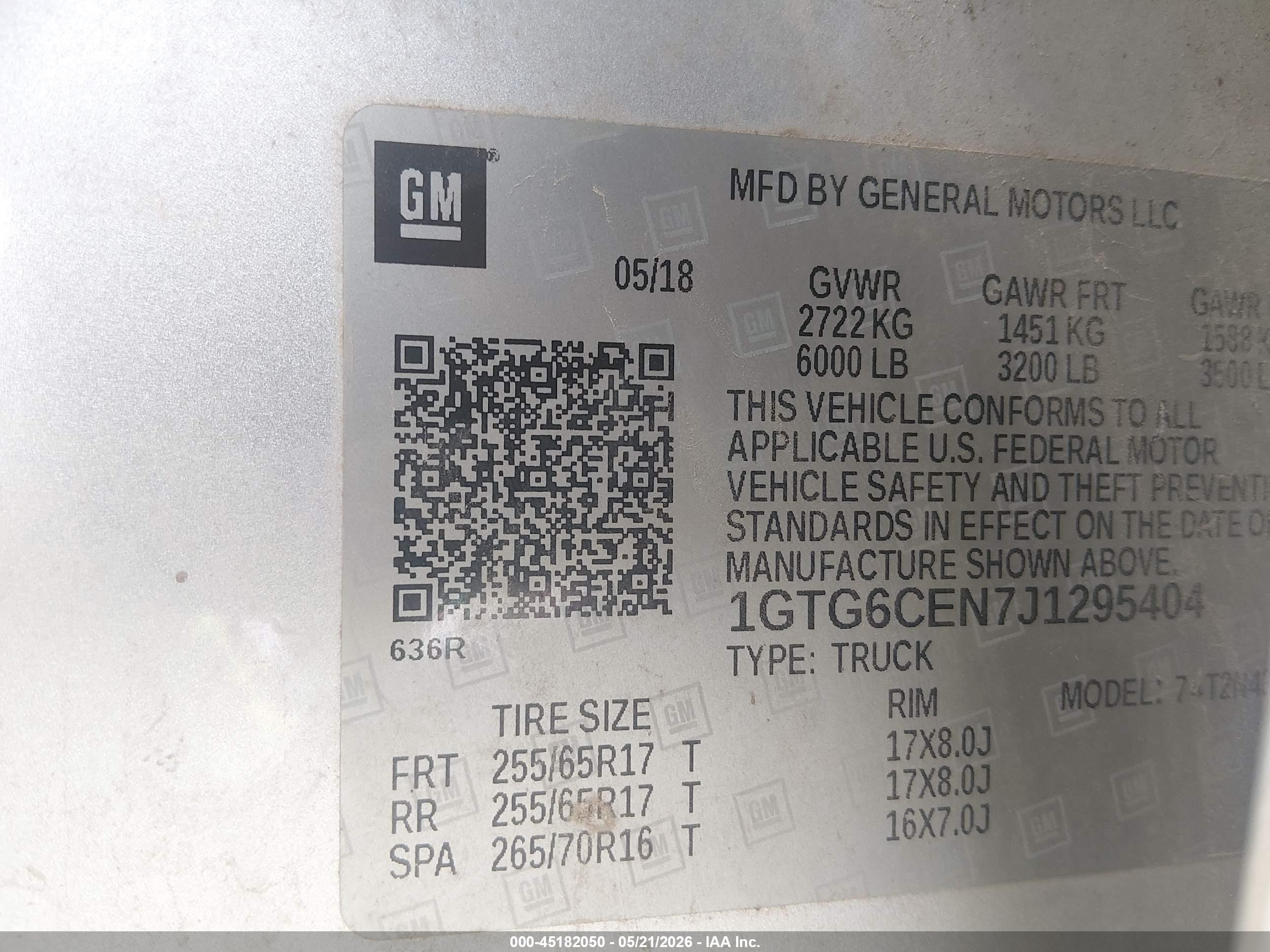 2018 Gmc Canyon Sle Gray vin: 1GTG6CEN7J1295404
