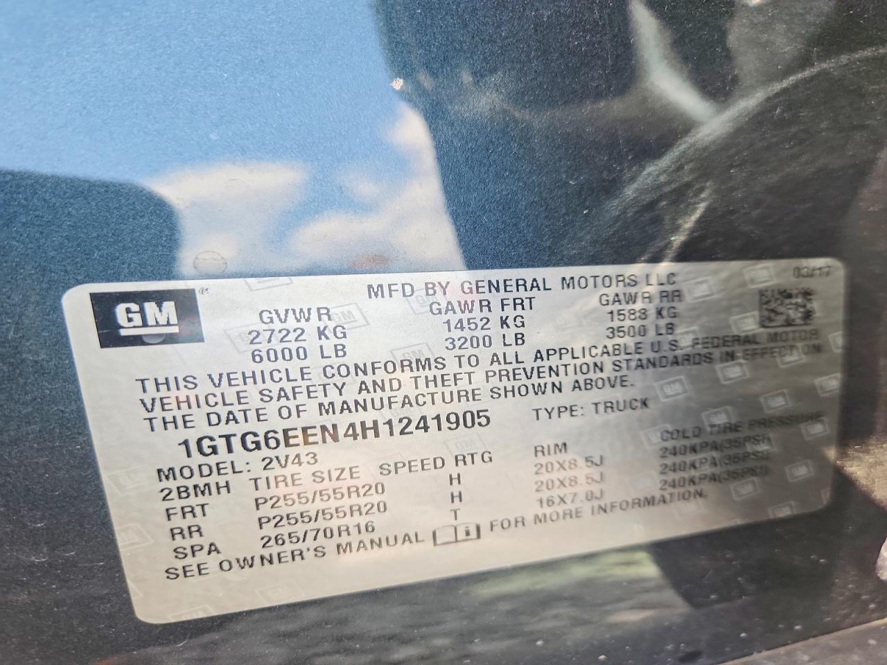 2017 Gmc Canyon Denali Charcoal vin: 1GTG6EEN4H1241905