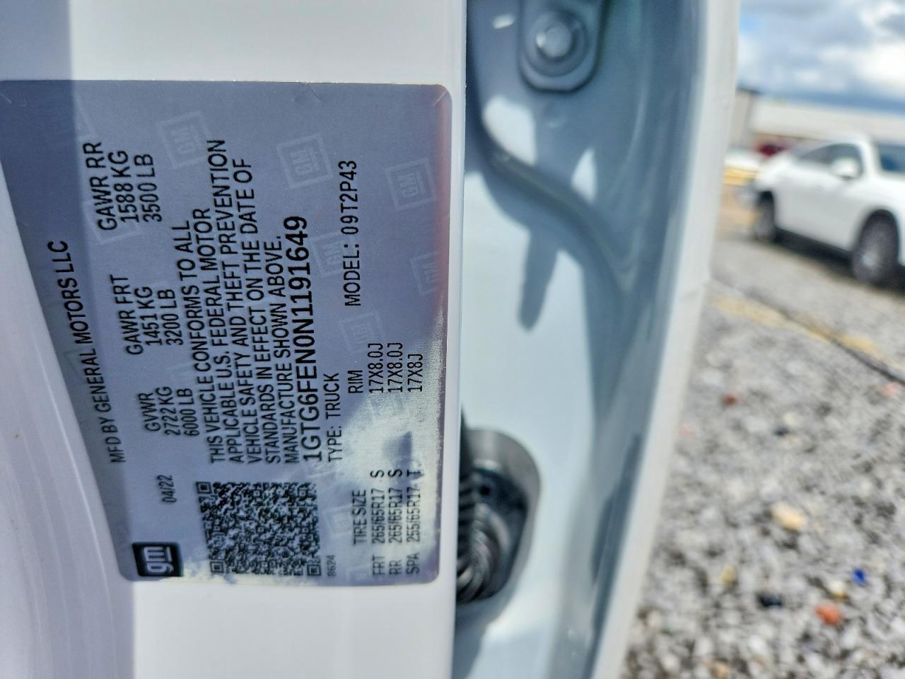 2022 Gmc Canyon At4 White vin: 1GTG6FEN0N1191649