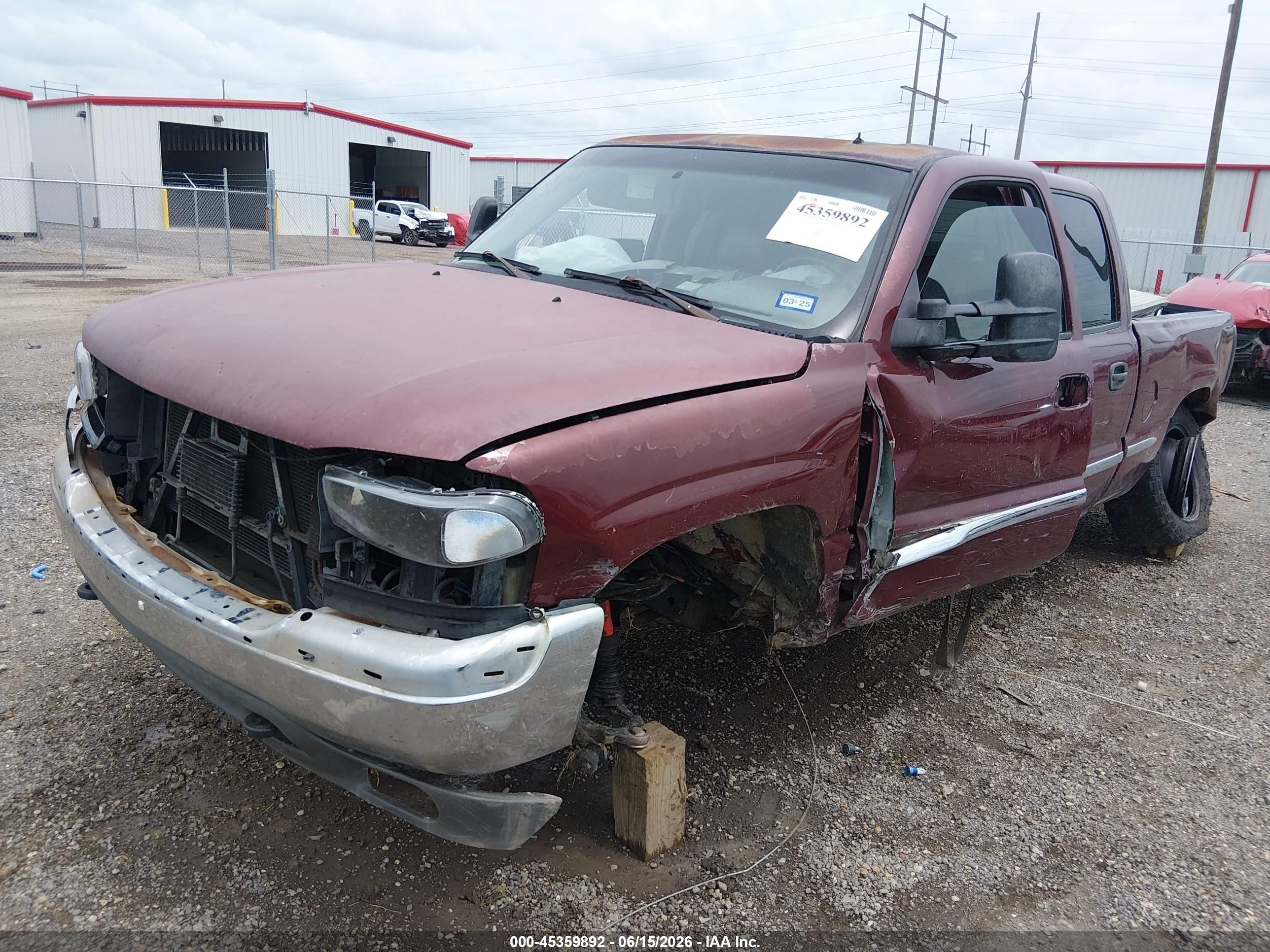 2002 Gmc Sierra 1500hd Sle Red vin: 1GTGC13U52F186502