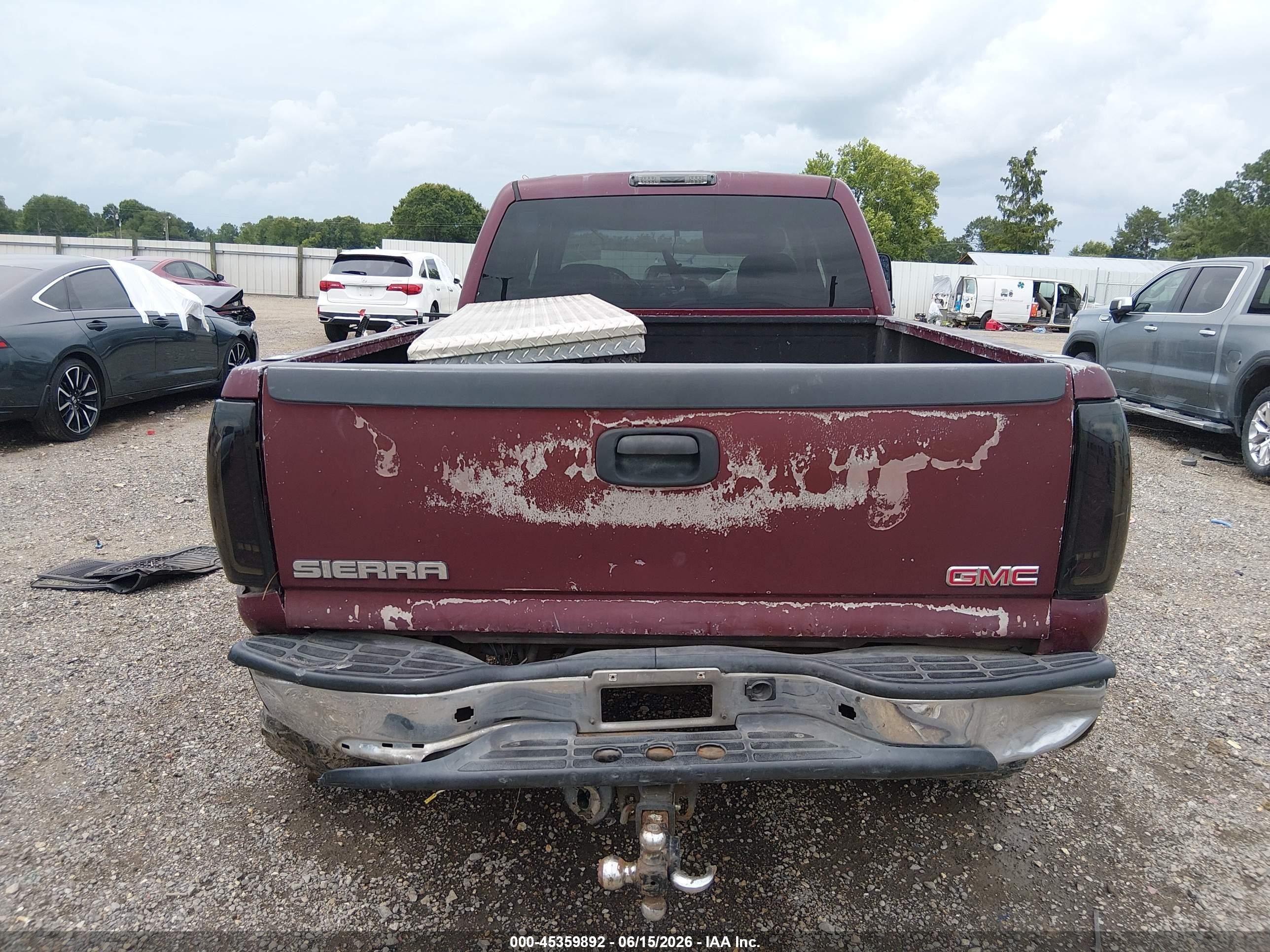 2002 Gmc Sierra 1500hd Sle Red vin: 1GTGC13U52F186502