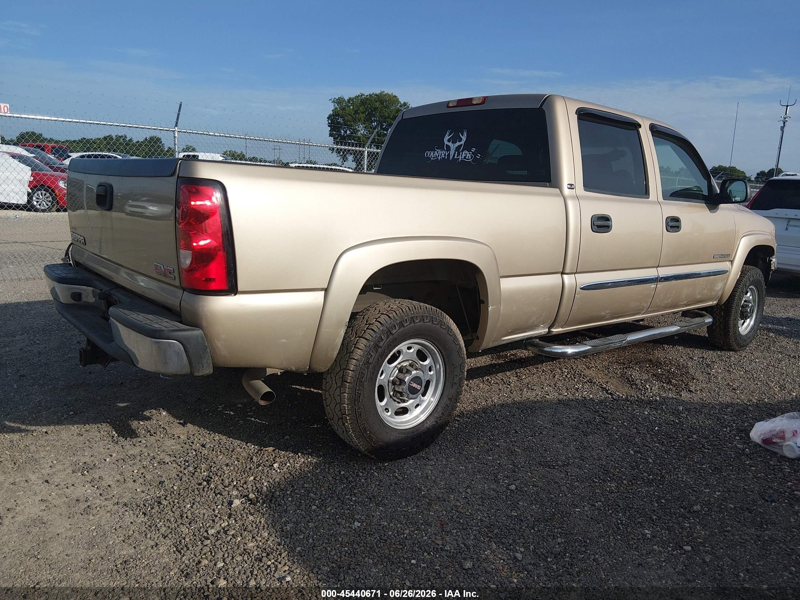 2004 Gmc Sierra 2500 Sle Tan vin: 1GTGC23UX4F226694