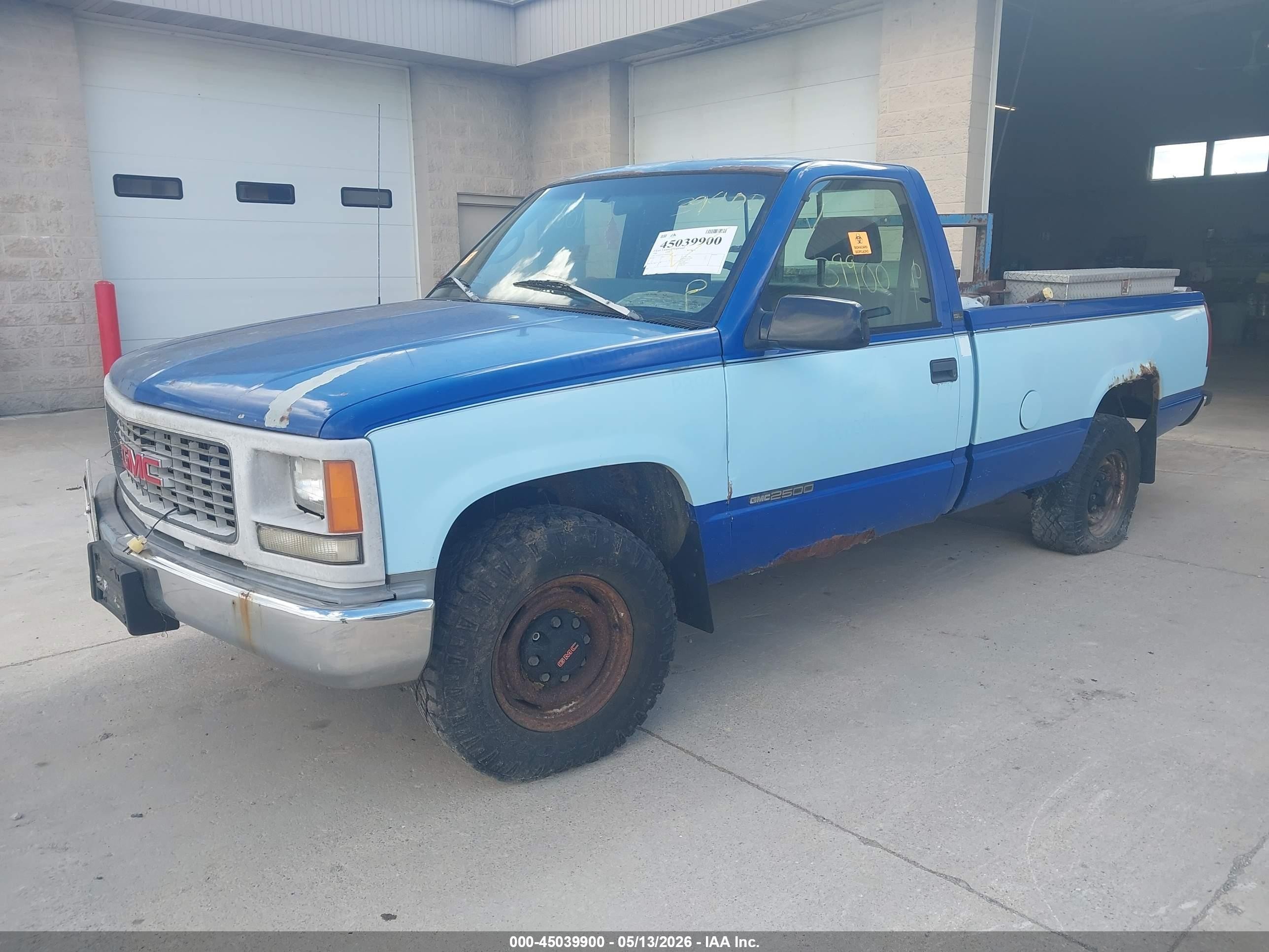 1996 Gmc Sierra C2500 Blue vin: 1GTGC24J2TE551932